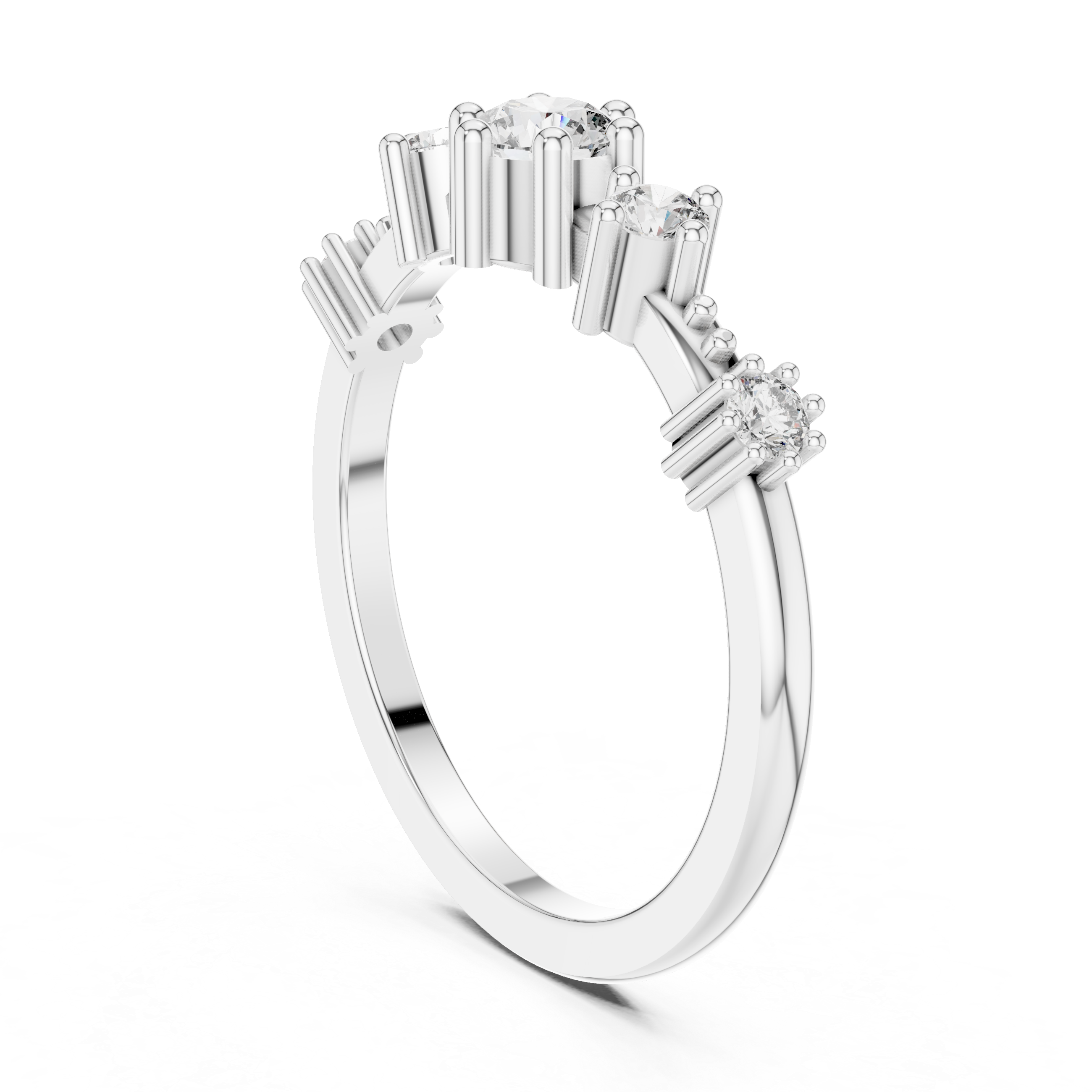 Five Stone Diamond Band Ring