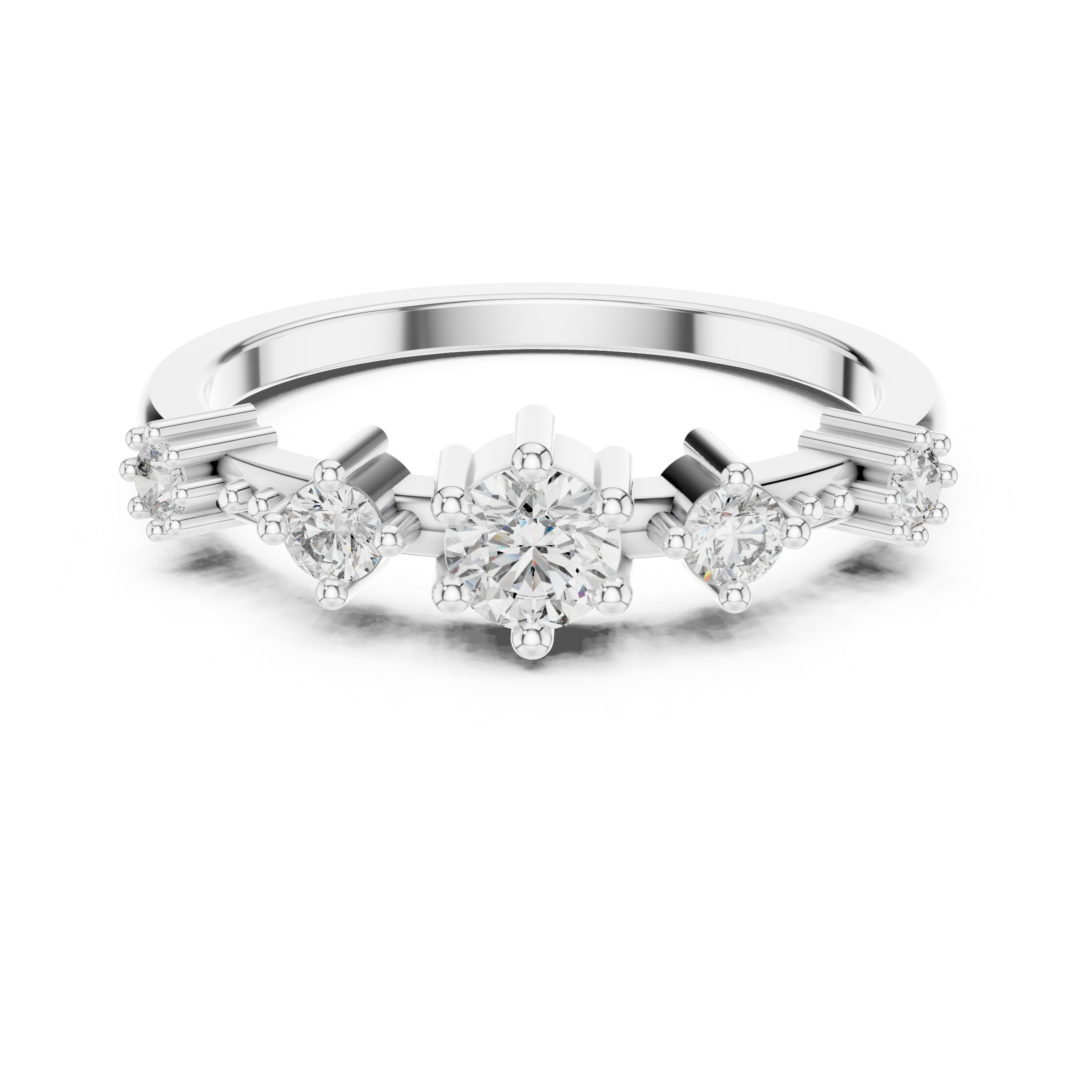 Five Stone Diamond Band Ring