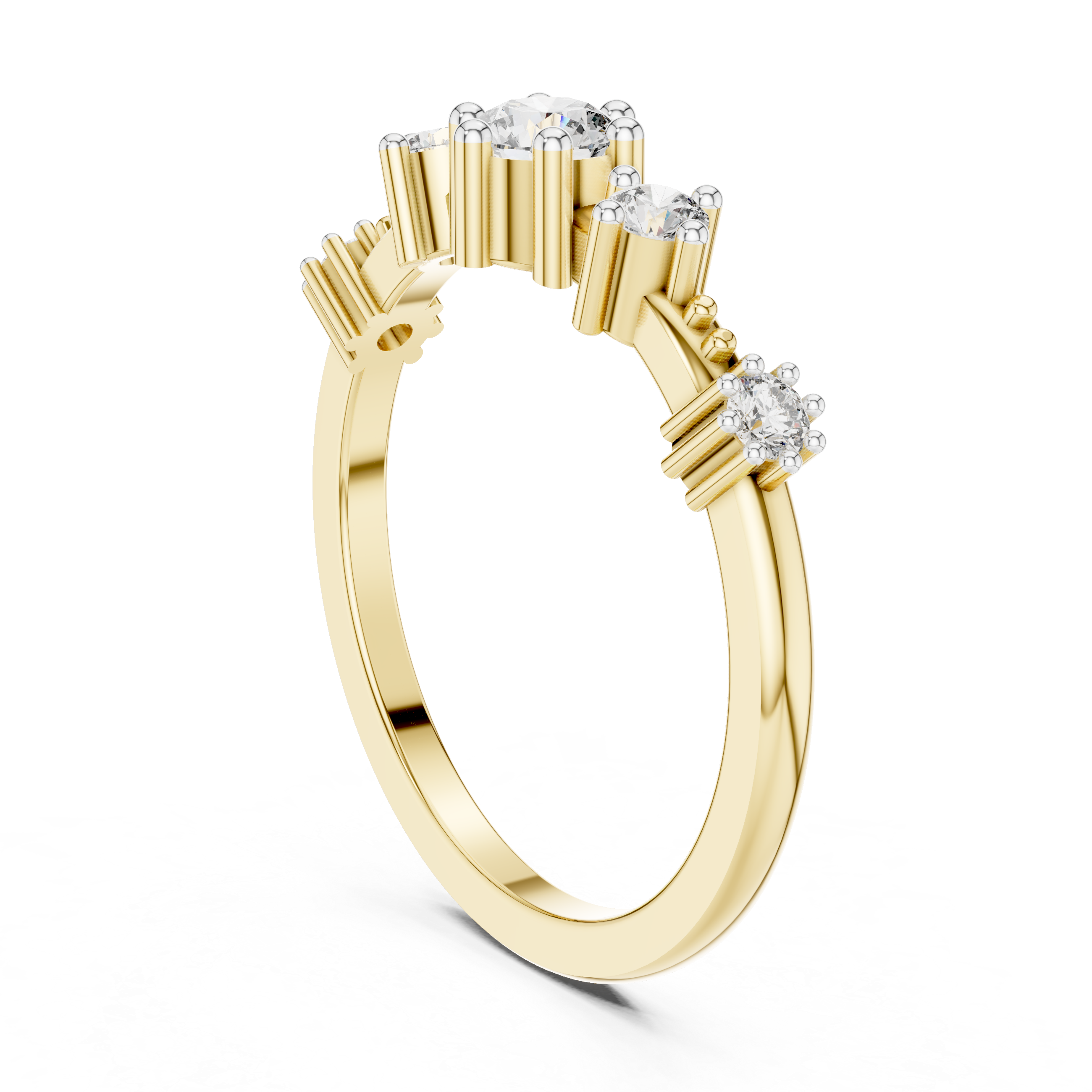 Five Stone Diamond Band Ring
