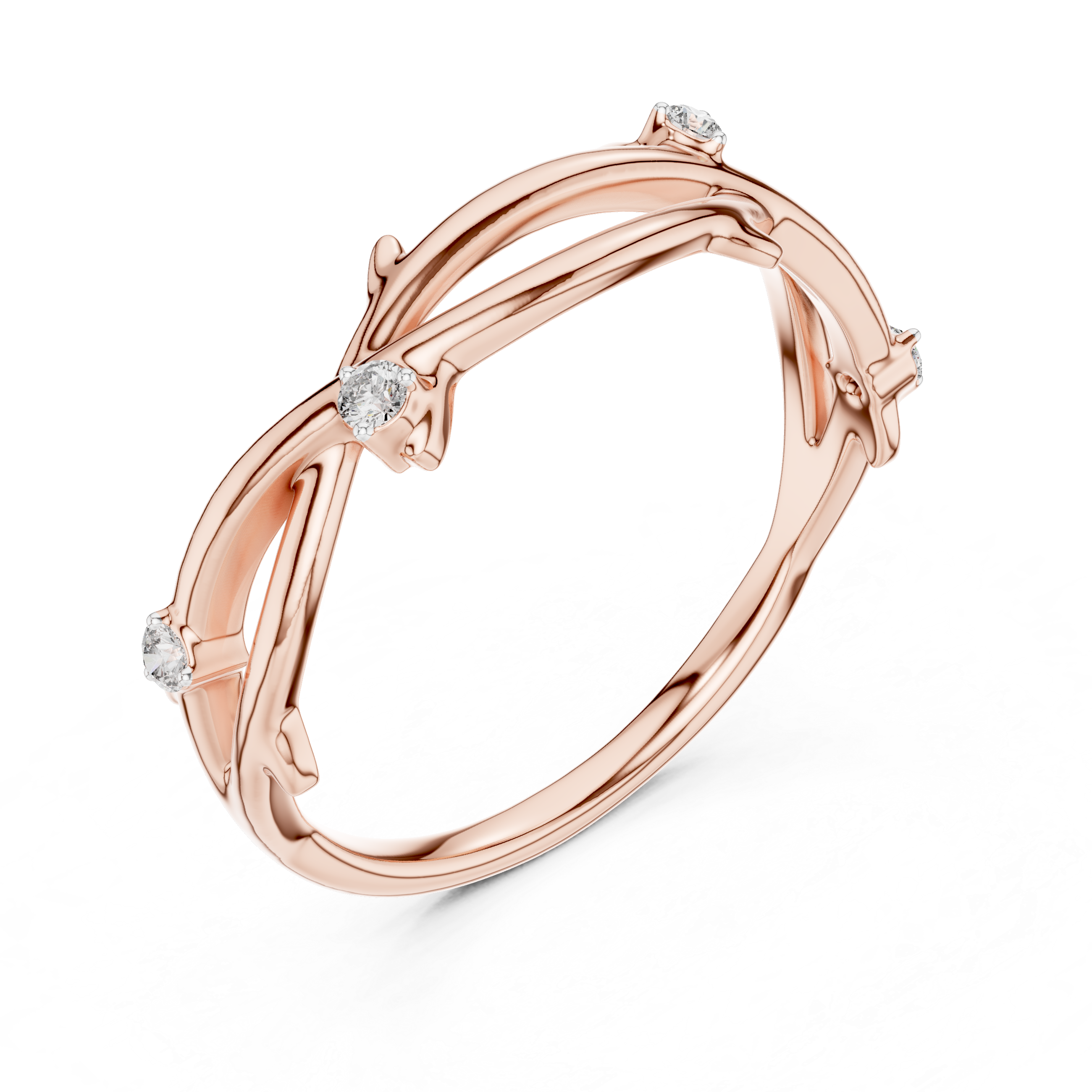 Twisted Vine Diamond Ring