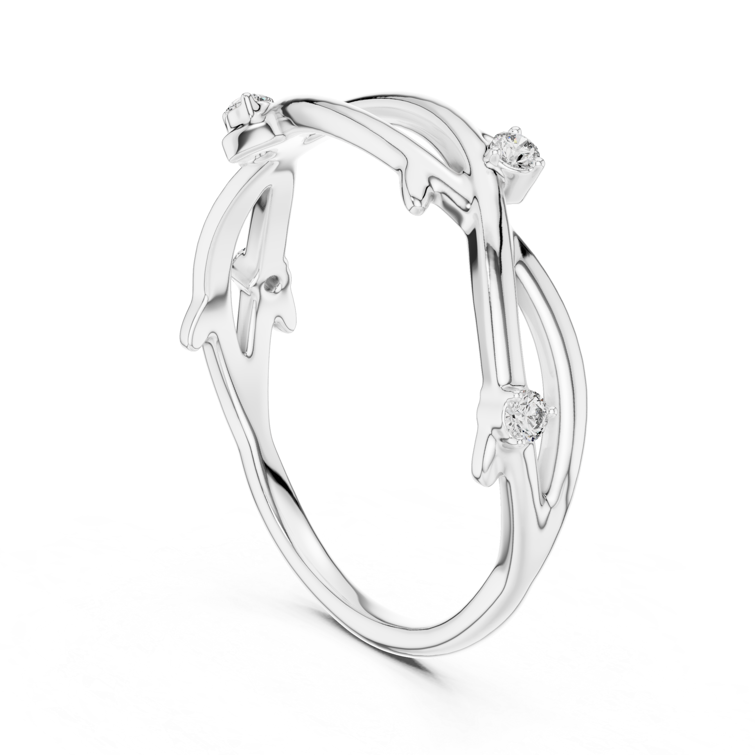Twisted Vine Diamond Ring