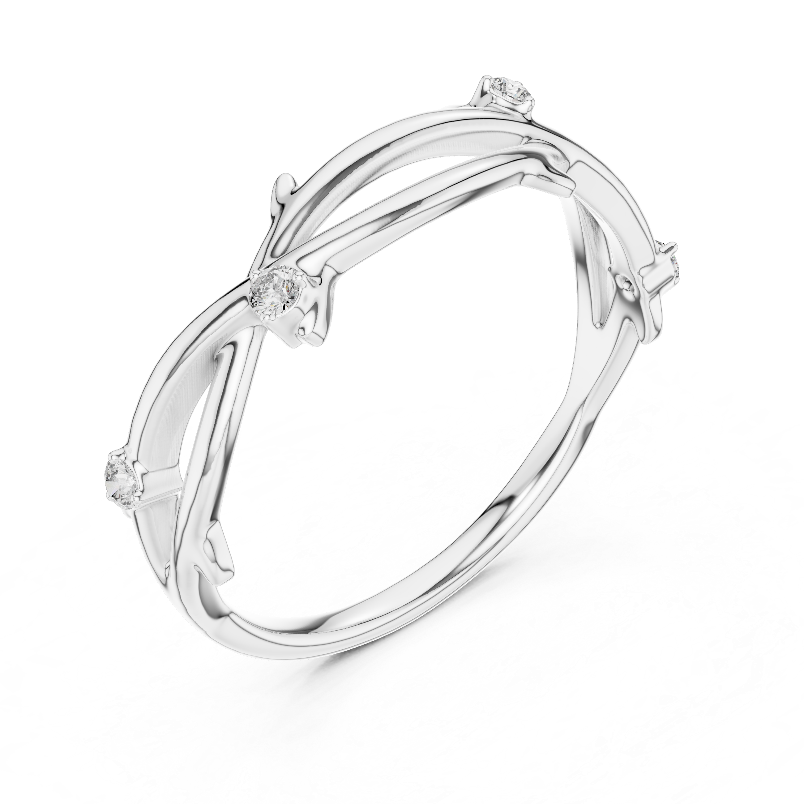 Twisted Vine Diamond Ring