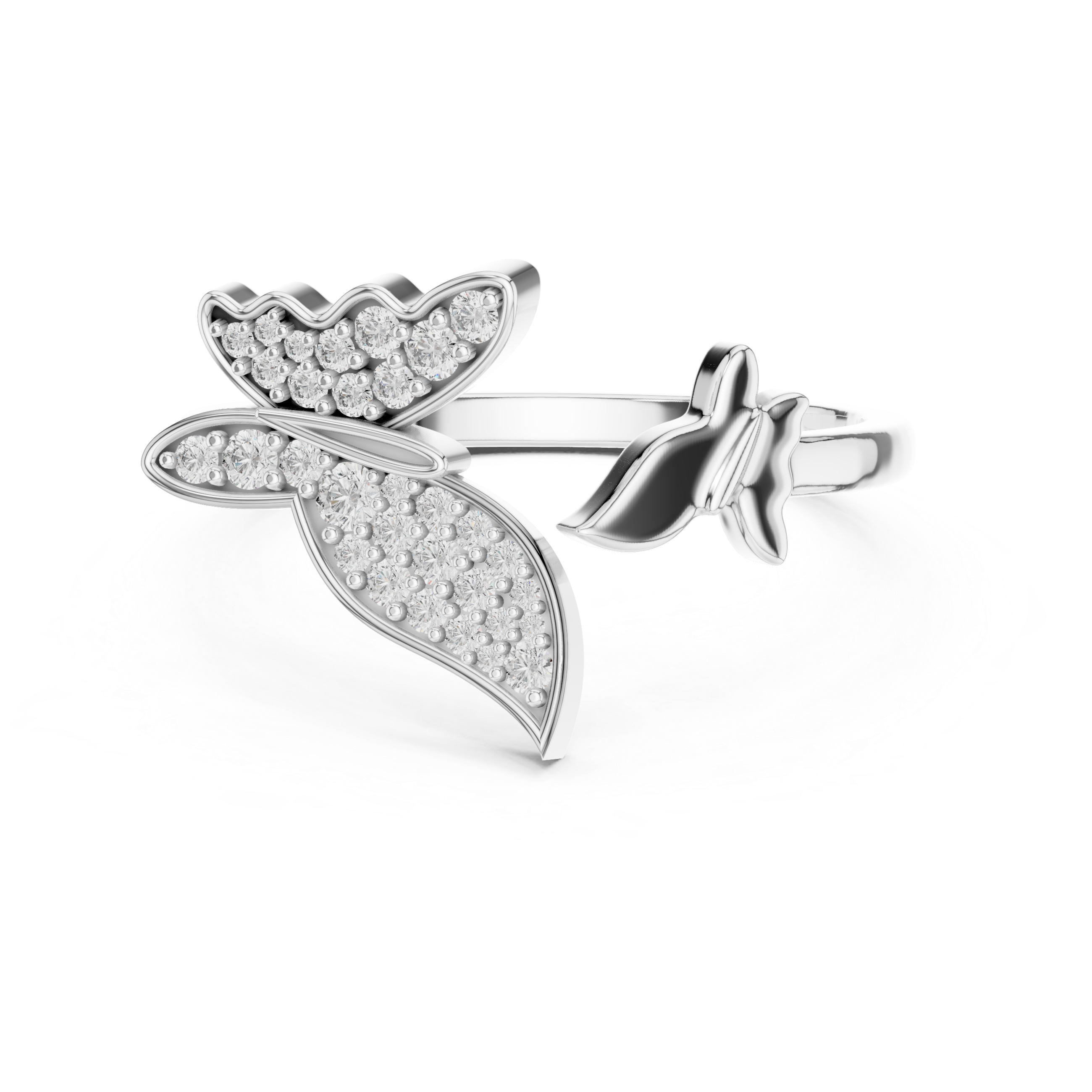 Butterfly Diamond Statement Ring