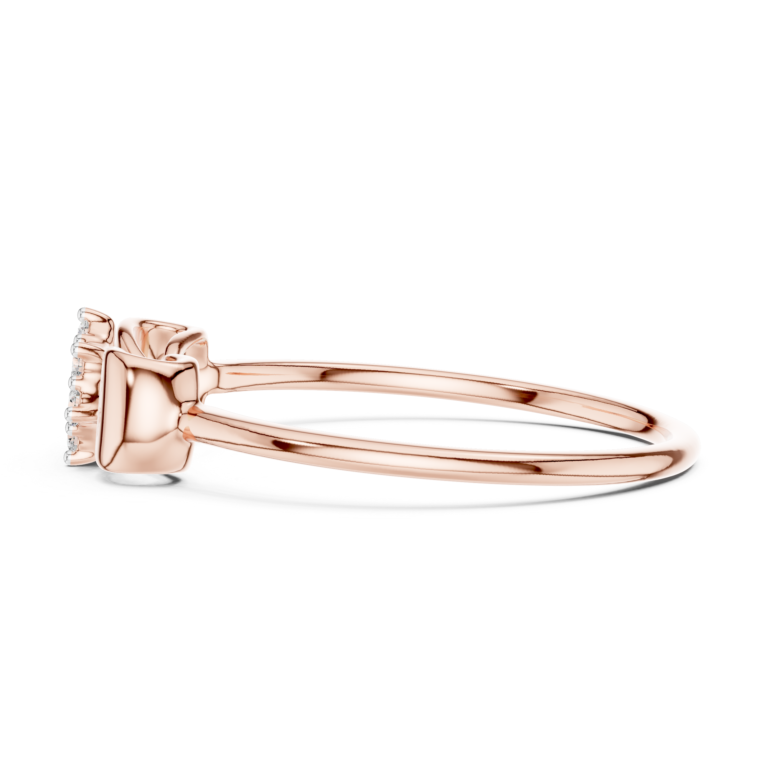 Diamond Bow Cluster Ring