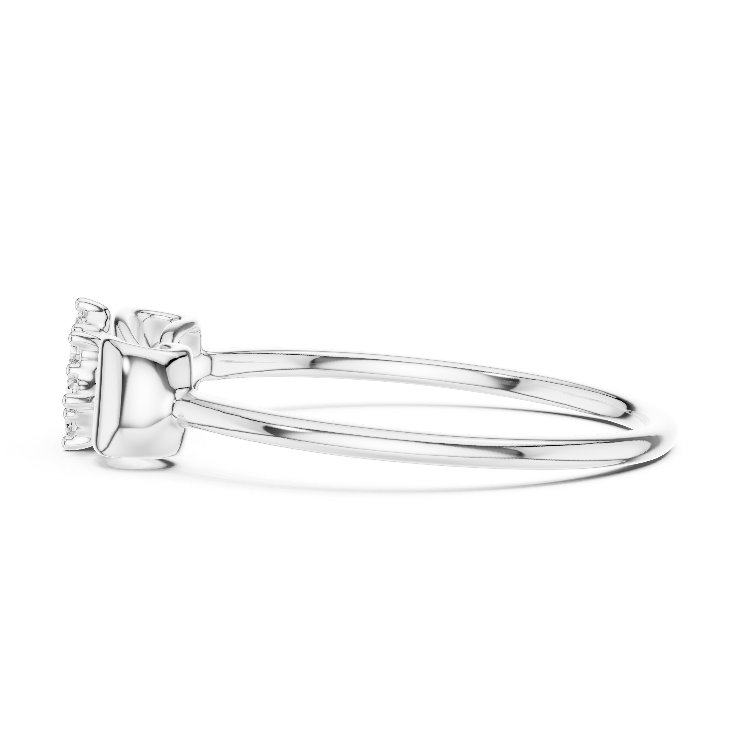 Diamond Bow Cluster Ring