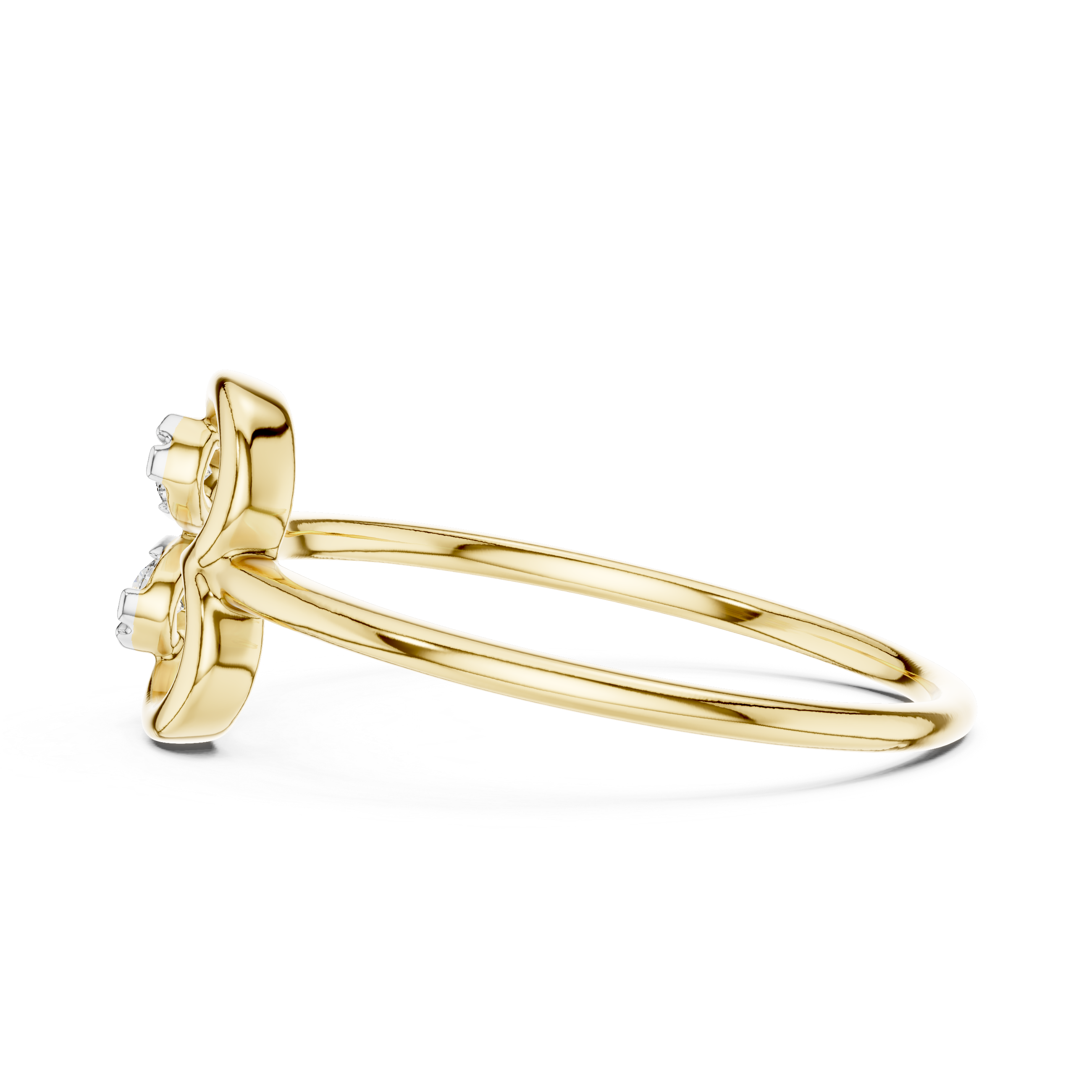 Minimal Heart Diamond Ring