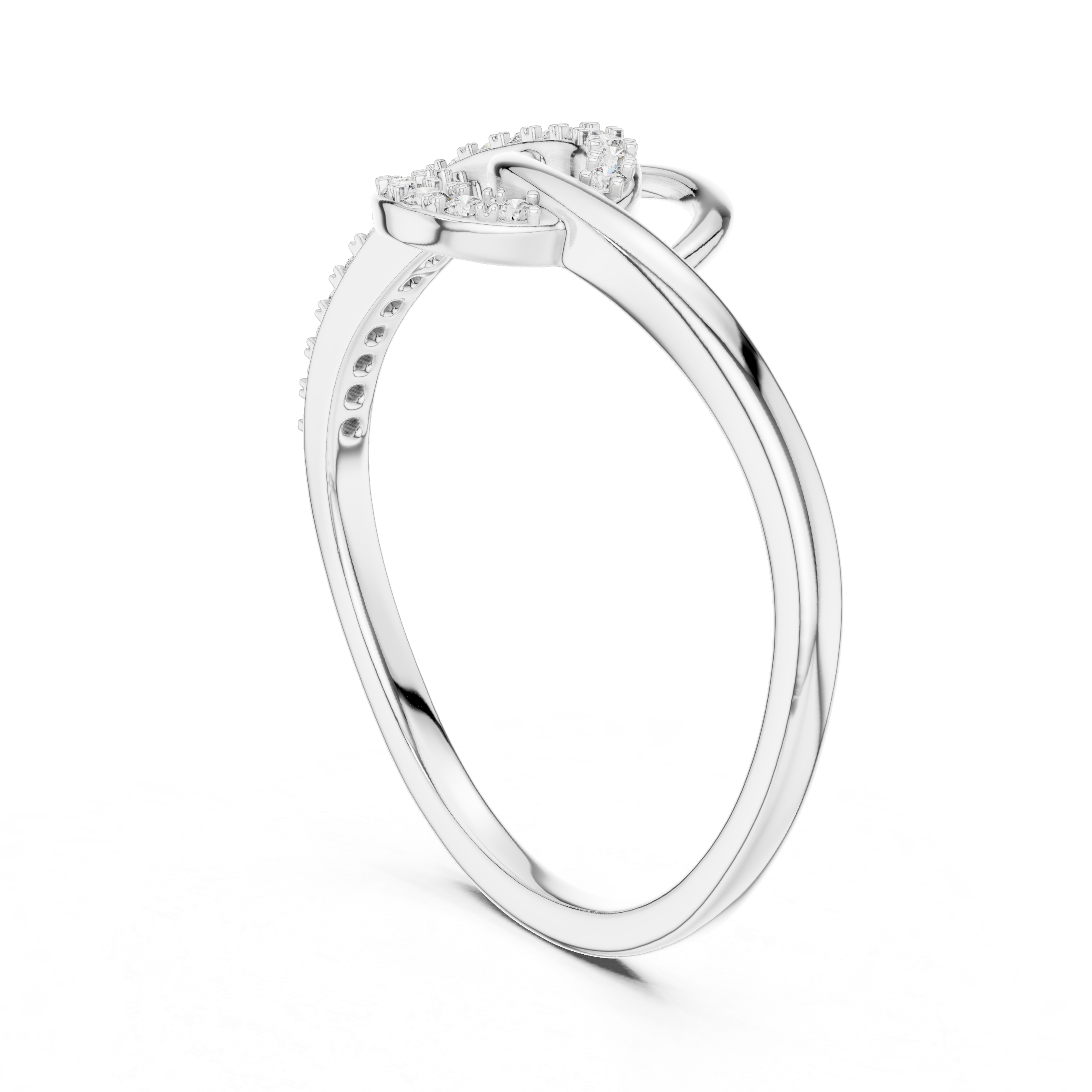 Infinity Curve Diamond Twist Ring