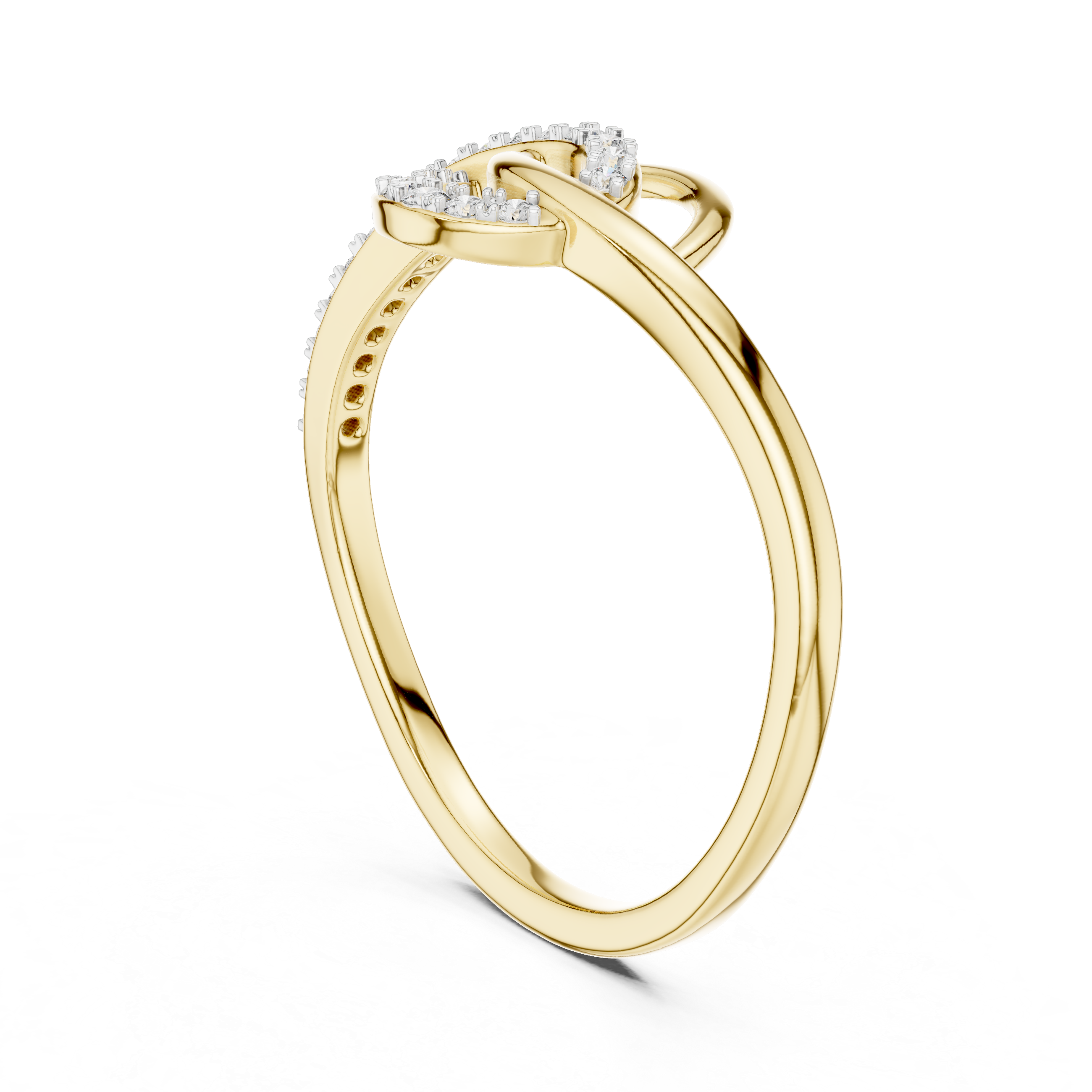 Infinity Curve Diamond Twist Ring