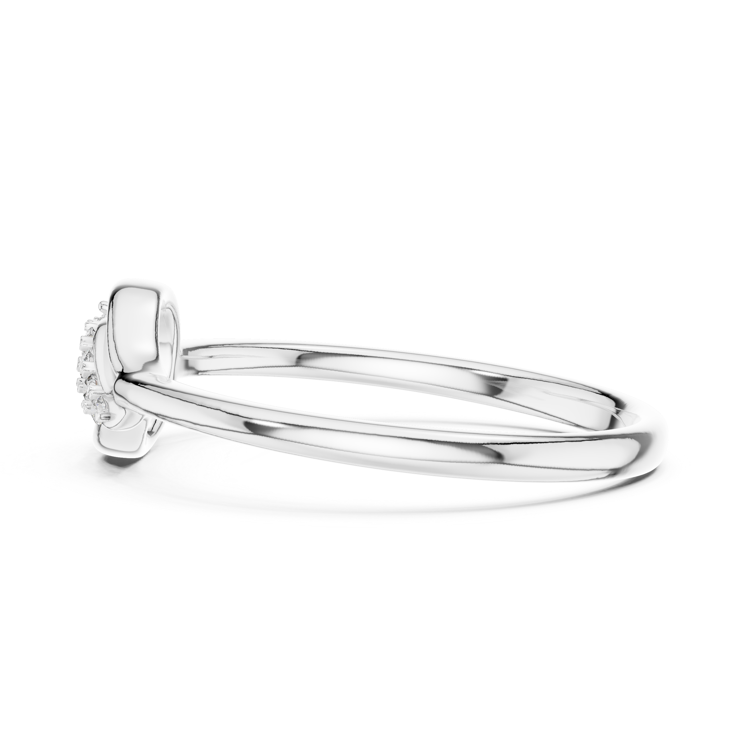 Diamond Infinity Flower Ring