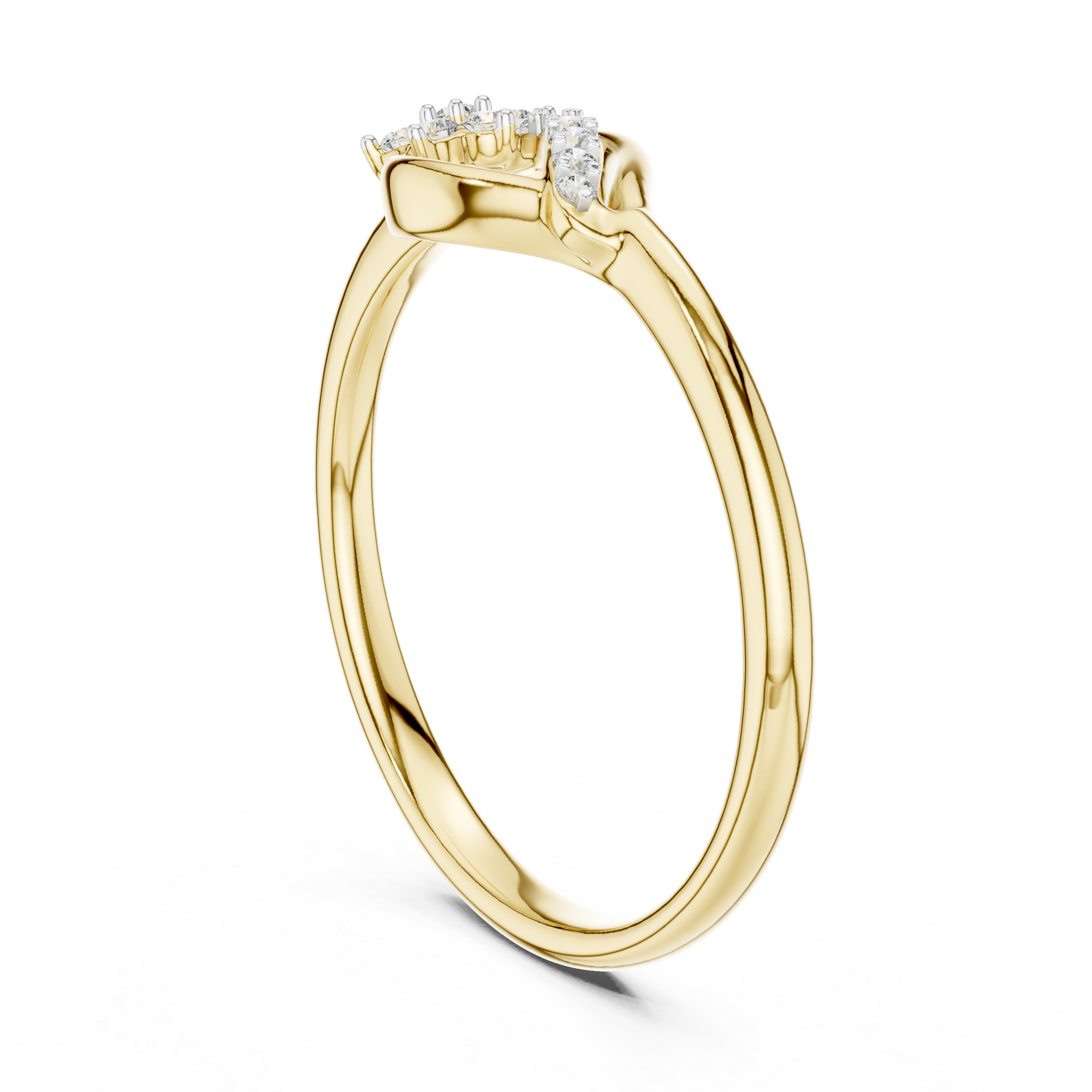 Diamond Infinity Flower Ring