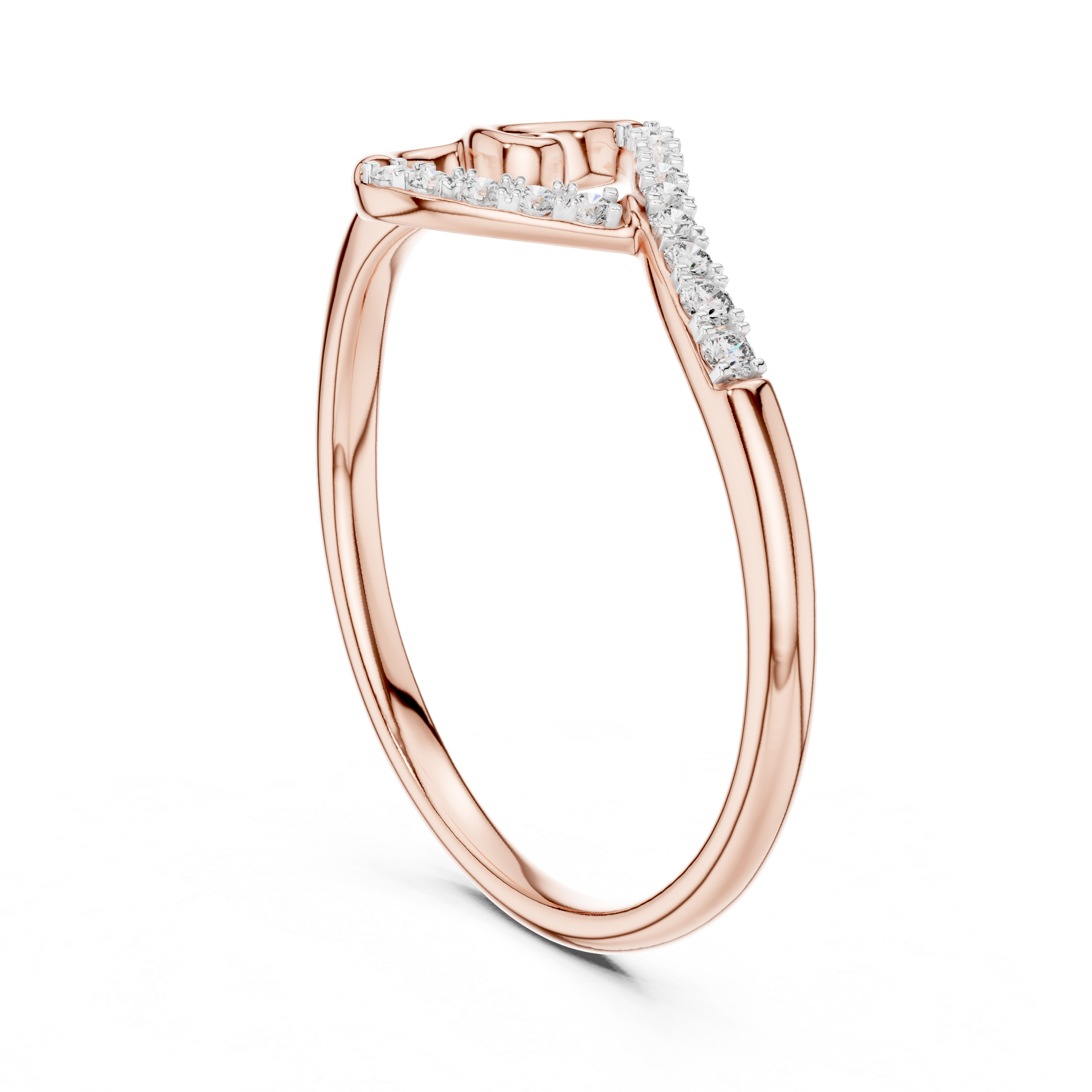 Diamond Accent Swirl Heart Ring