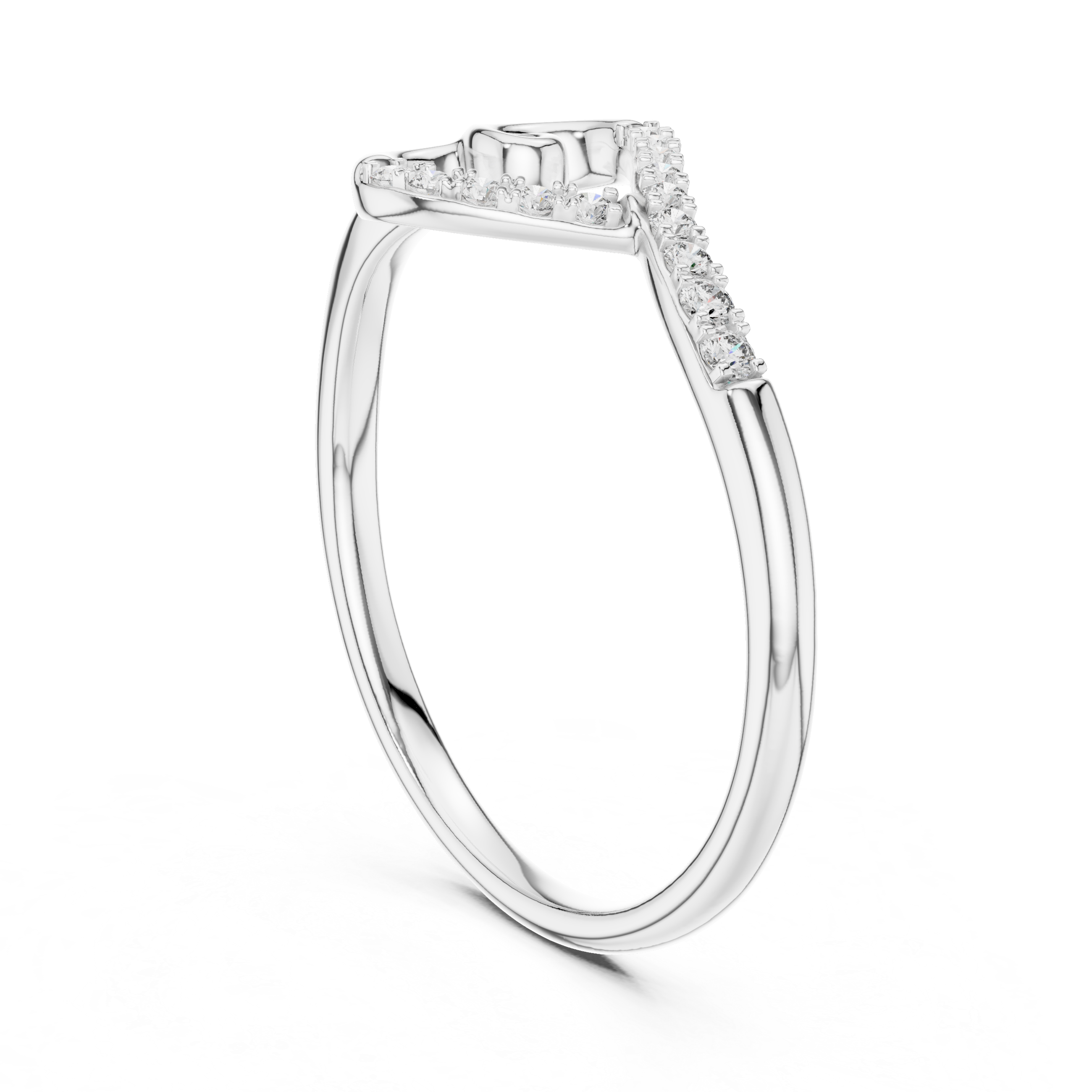 Diamond Accent Swirl Heart Ring