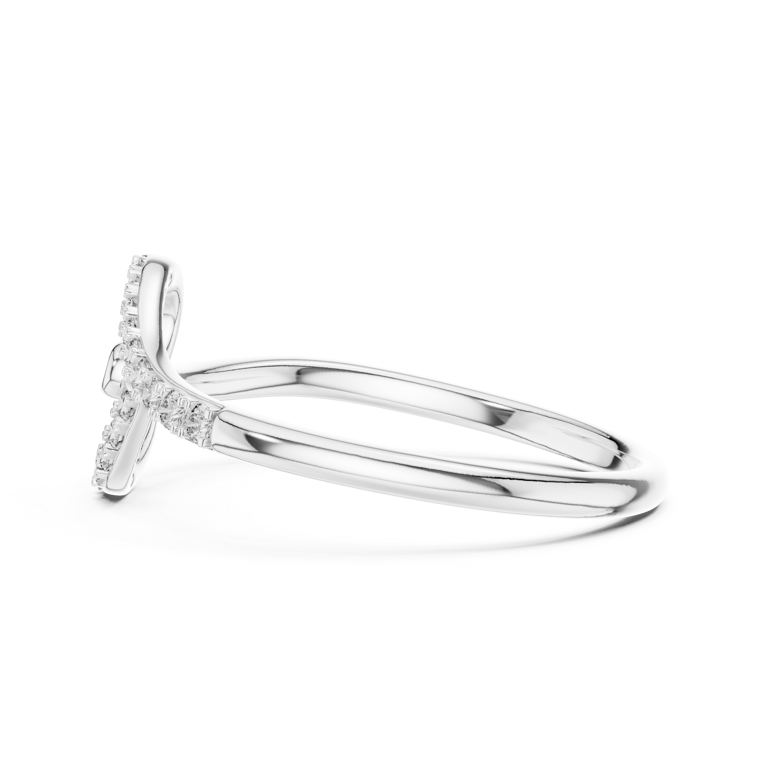 Diamond Accent Swirl Heart Ring
