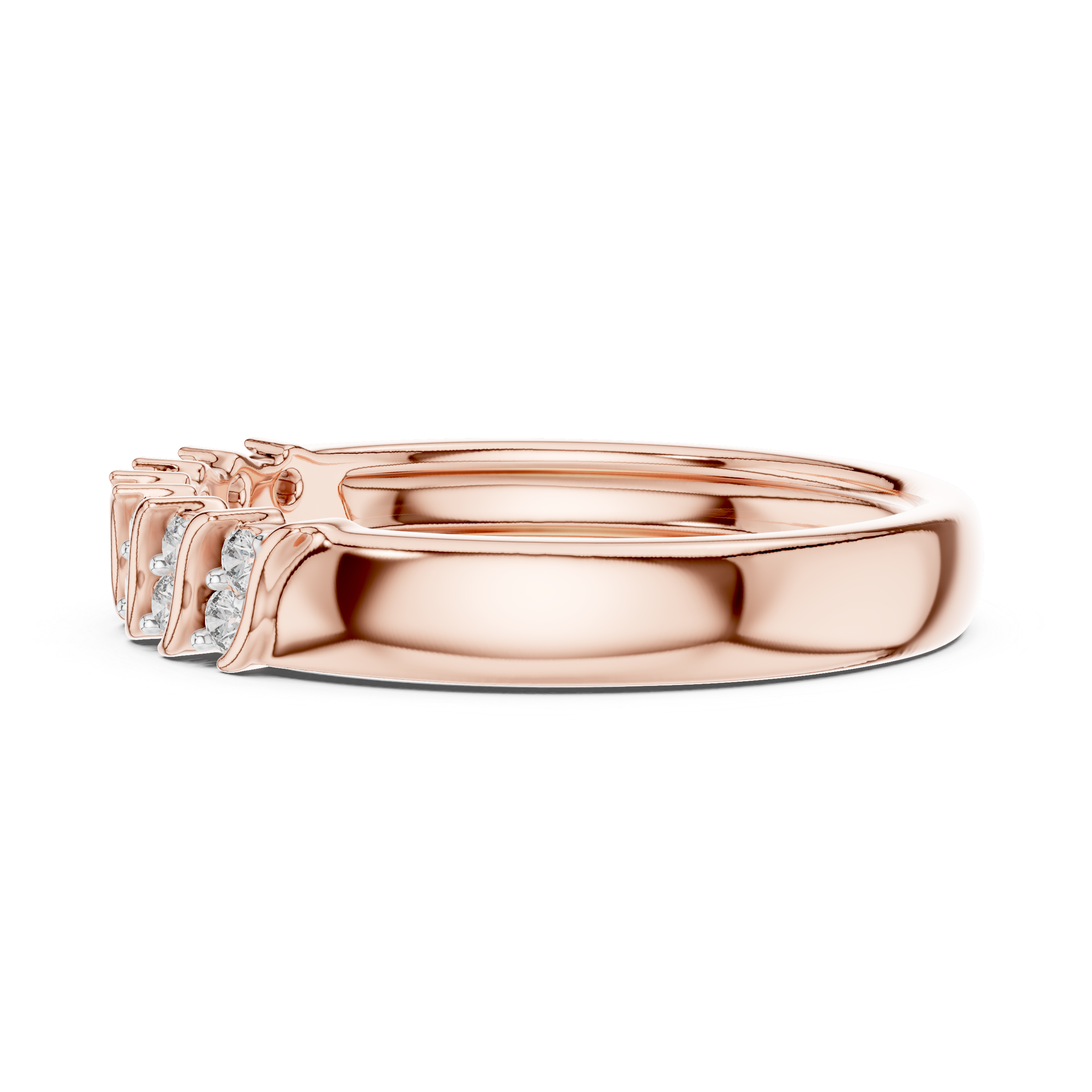 Diamond Wave Pattern Band Ring