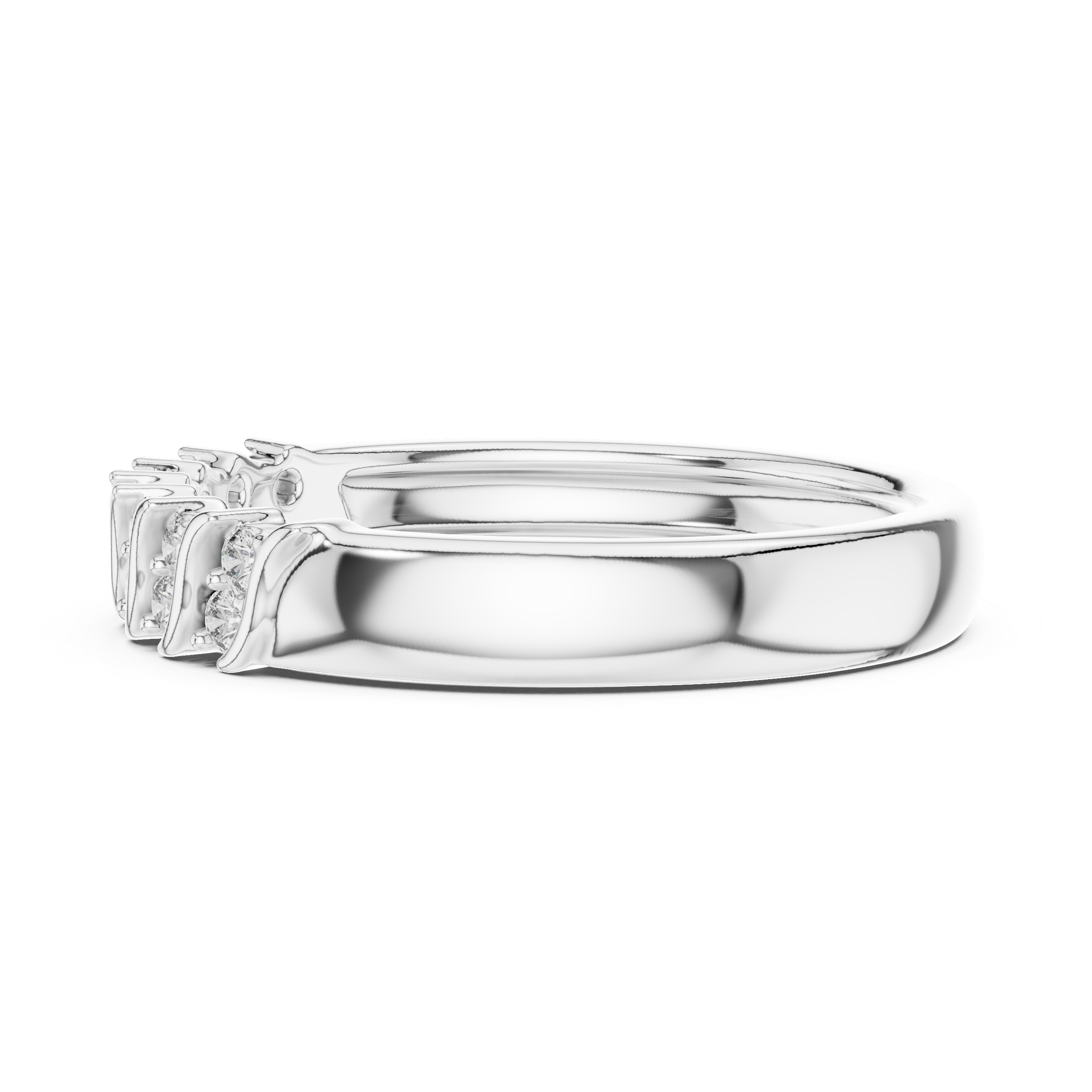 Diamond Wave Pattern Band Ring