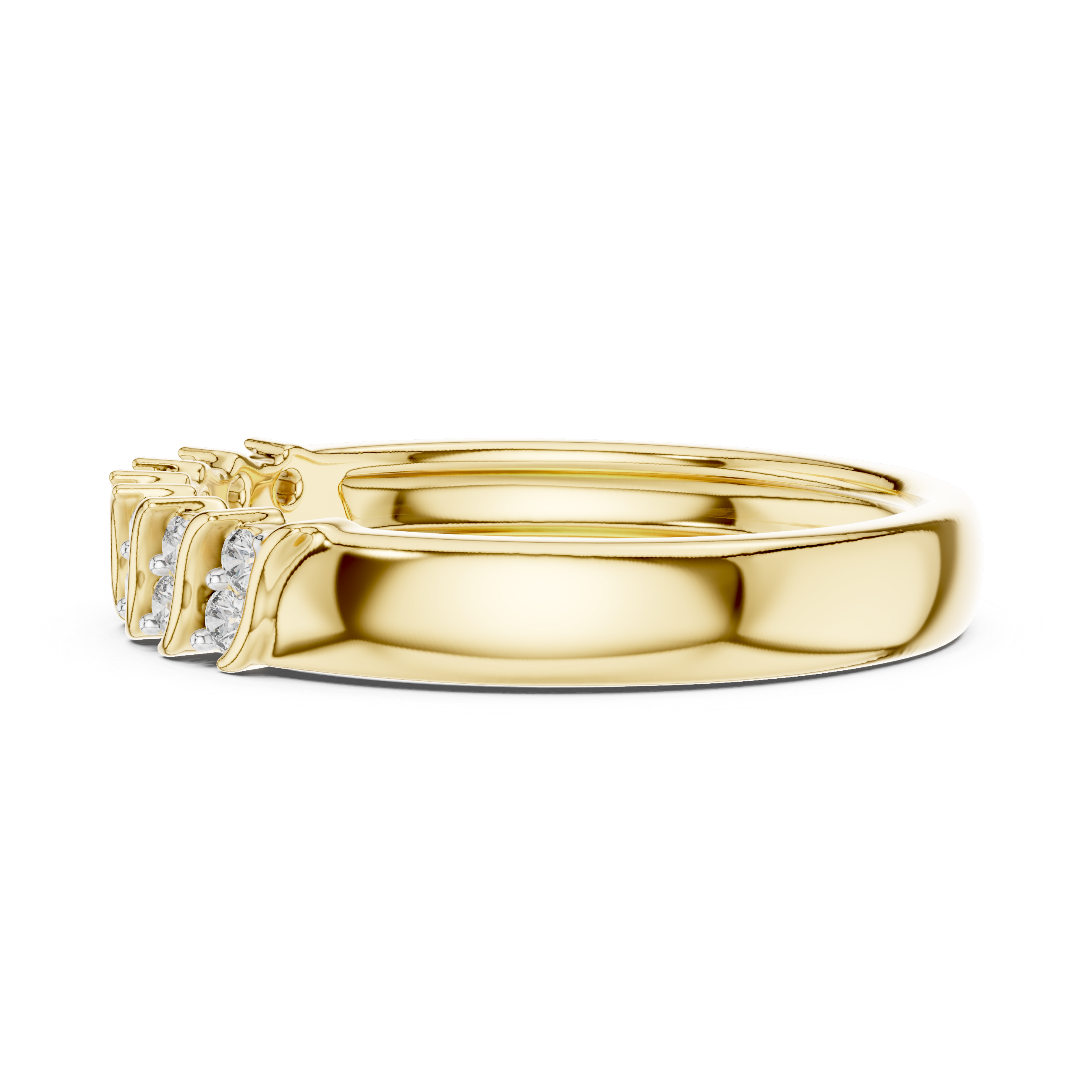 Diamond Wave Pattern Band Ring