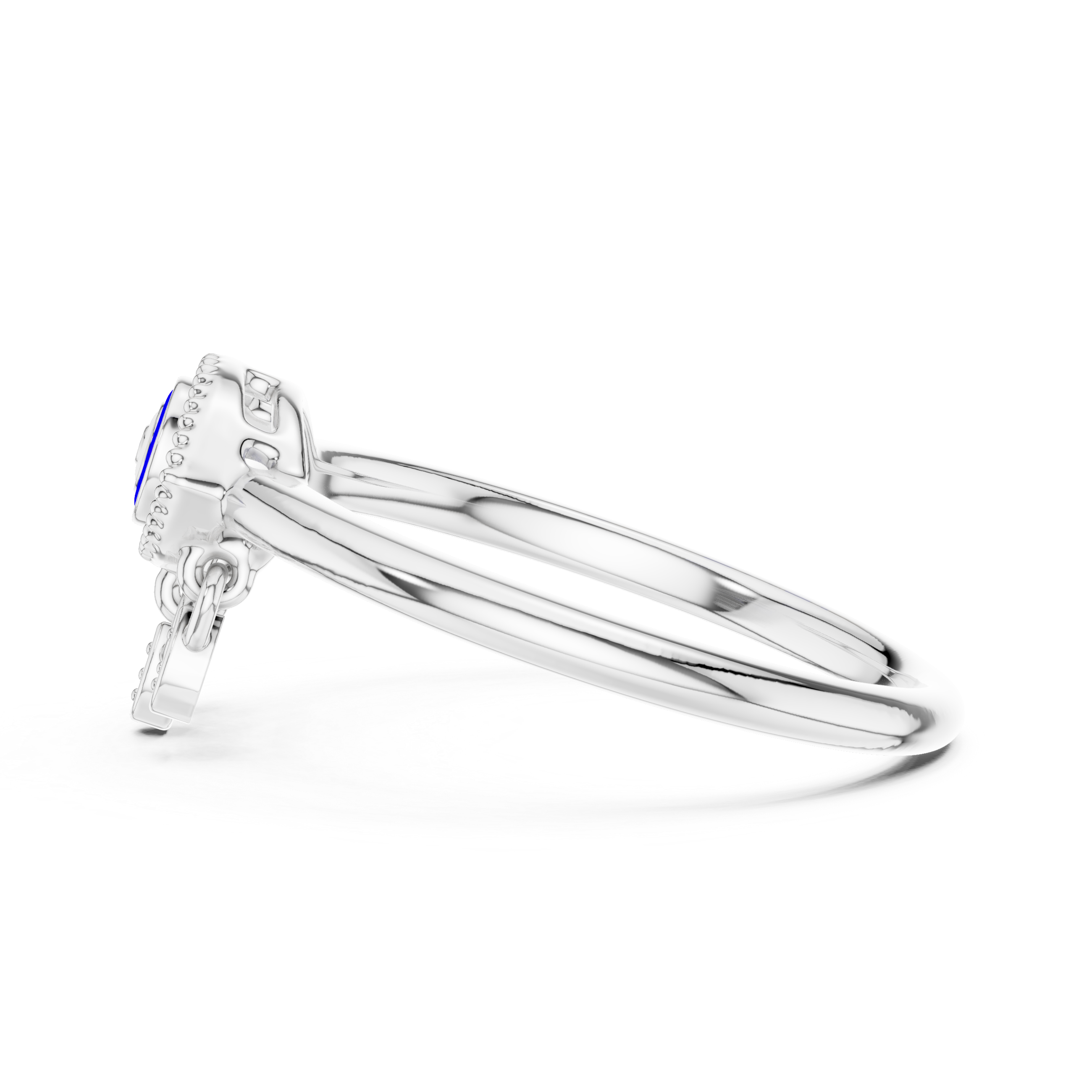 Evil Eye Diamond Drop Ring