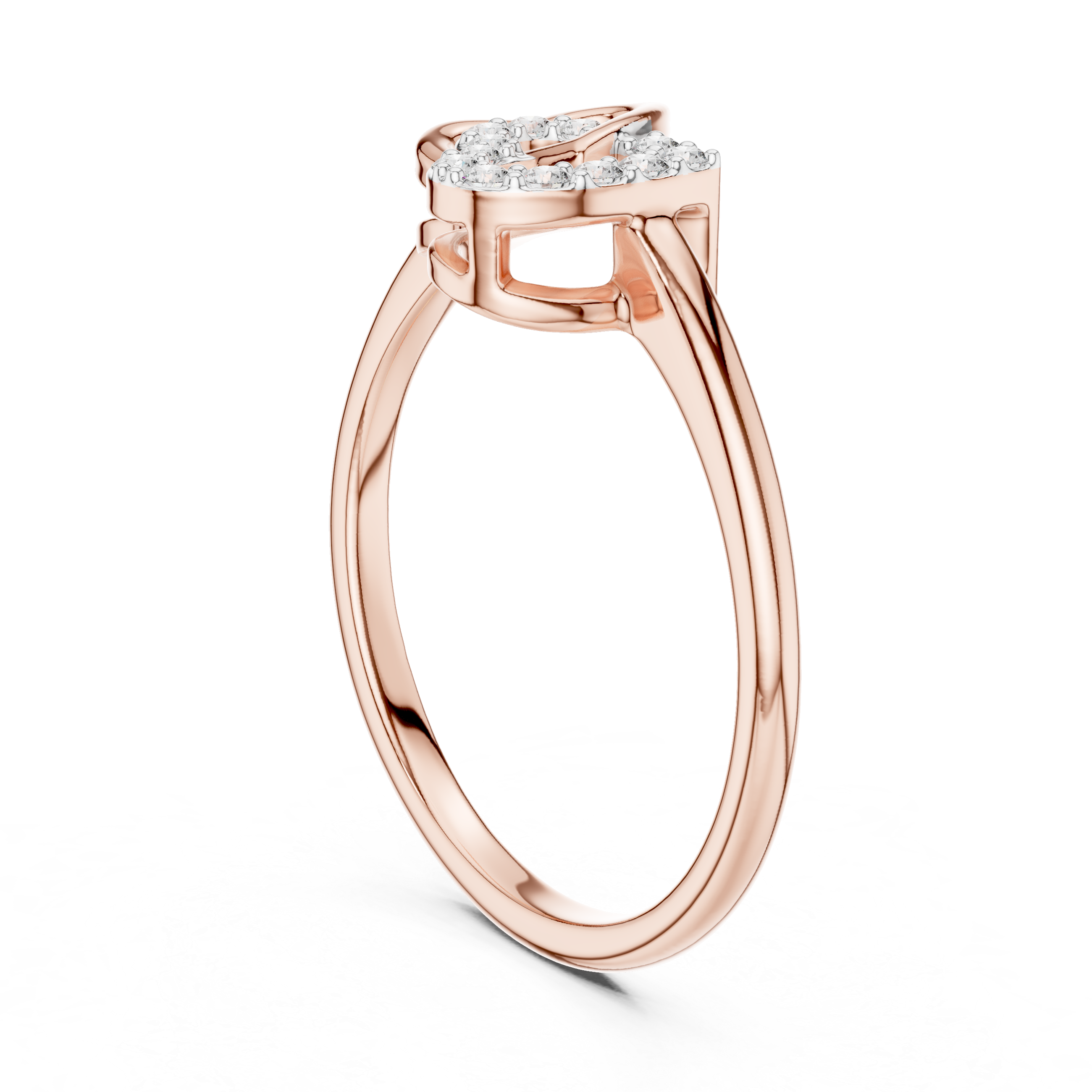 Interlocking Heart Diamond Promise Ring