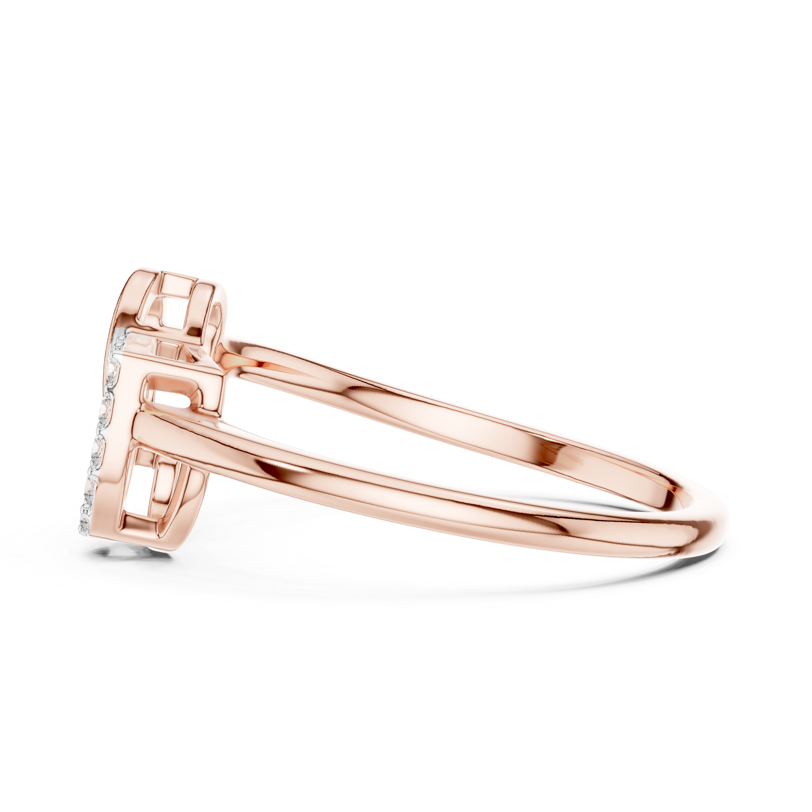 Interlocking Heart Diamond Promise Ring
