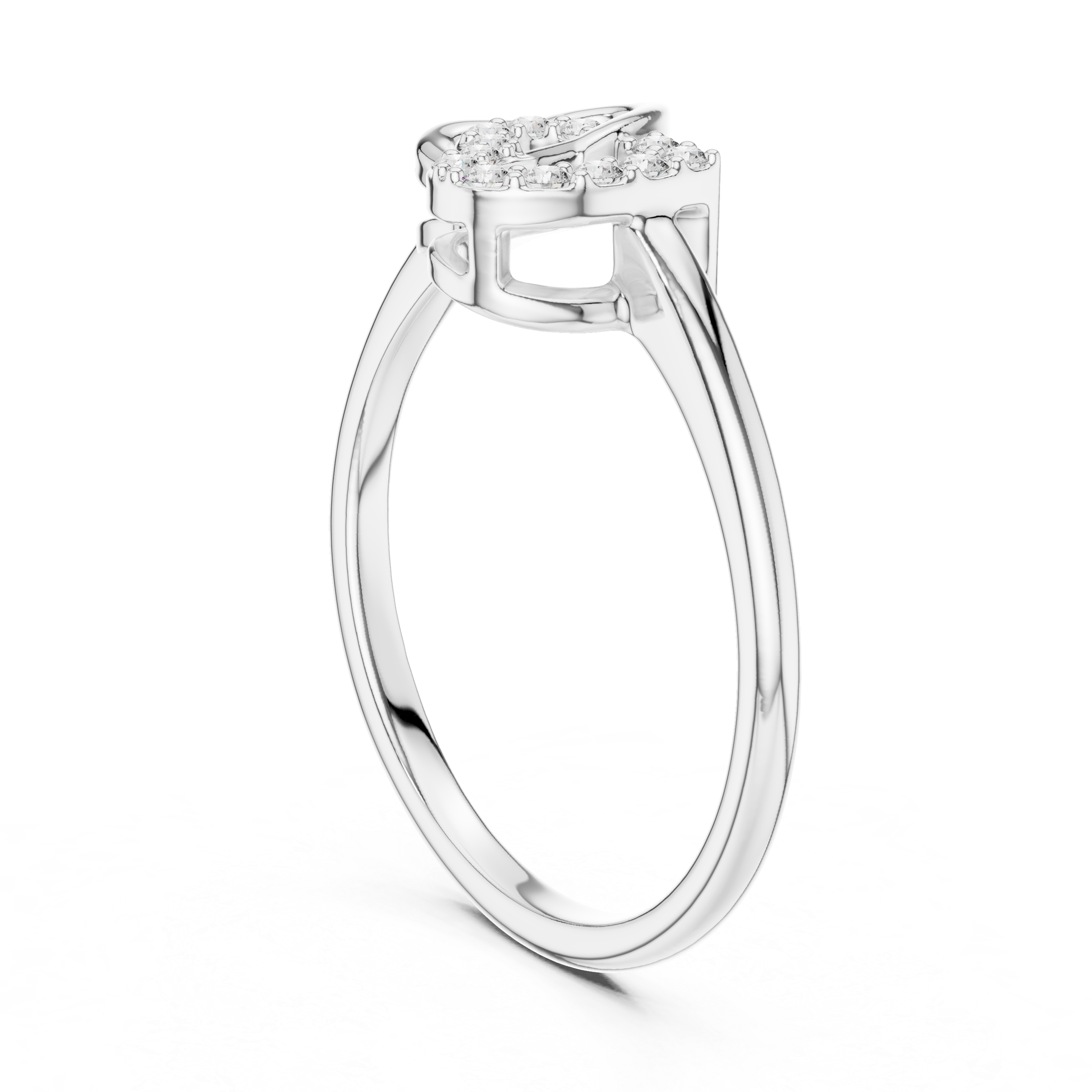 Interlocking Heart Diamond Promise Ring