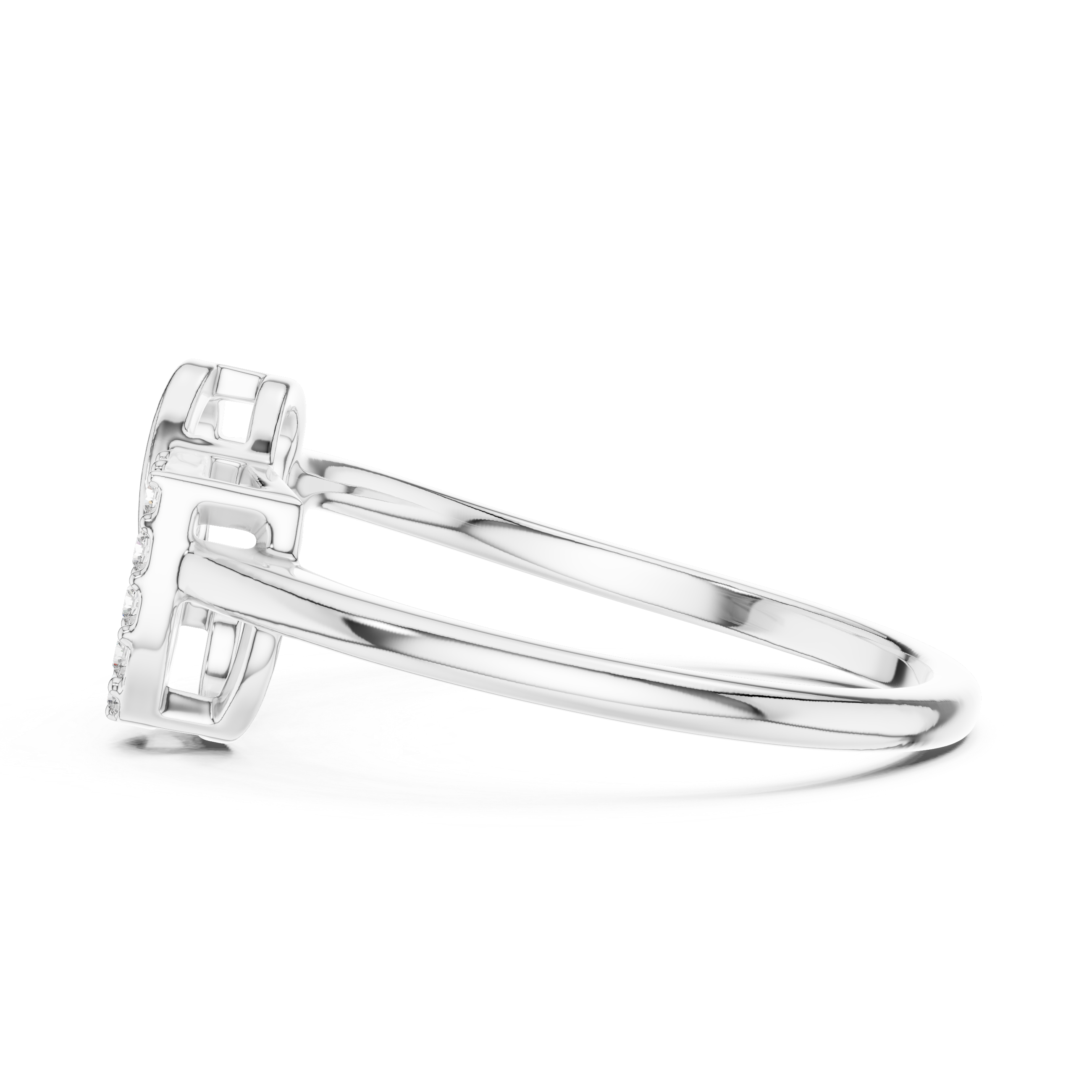 Interlocking Heart Diamond Promise Ring