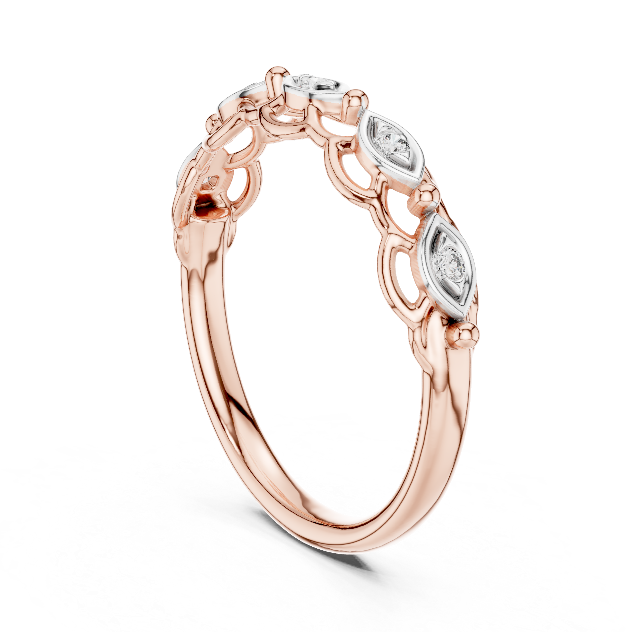 Vintage Marquise Bezel Diamond Eternity Ring