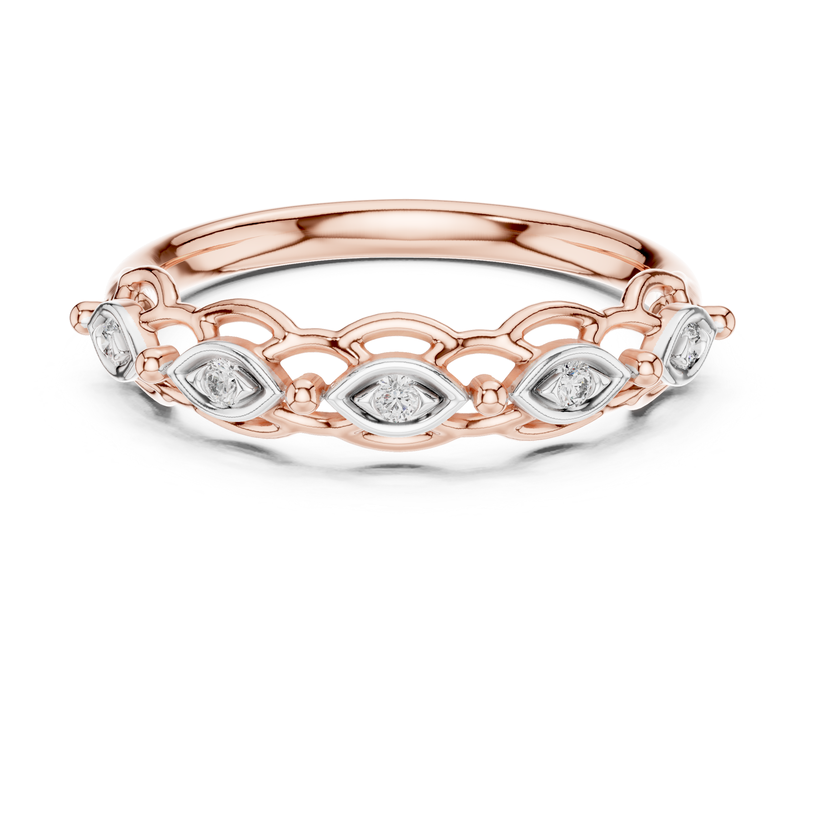 Vintage Marquise Bezel Diamond Eternity Ring