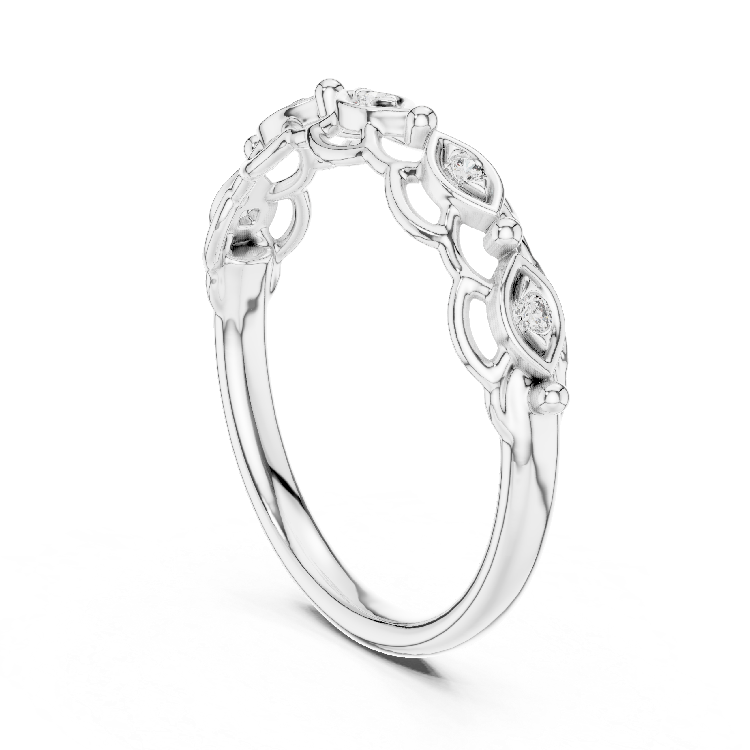 Vintage Marquise Bezel Diamond Eternity Ring