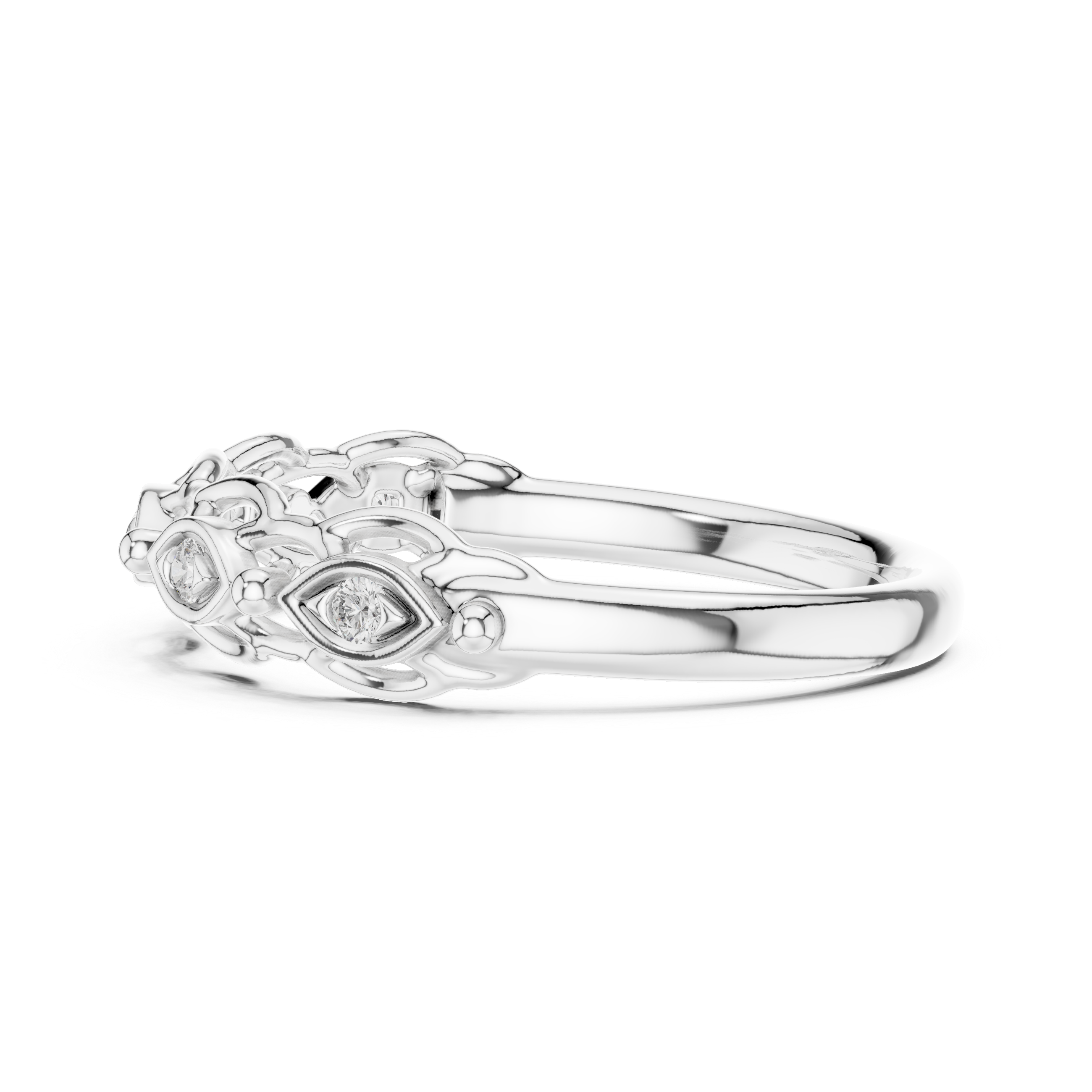 Vintage Marquise Bezel Diamond Eternity Ring