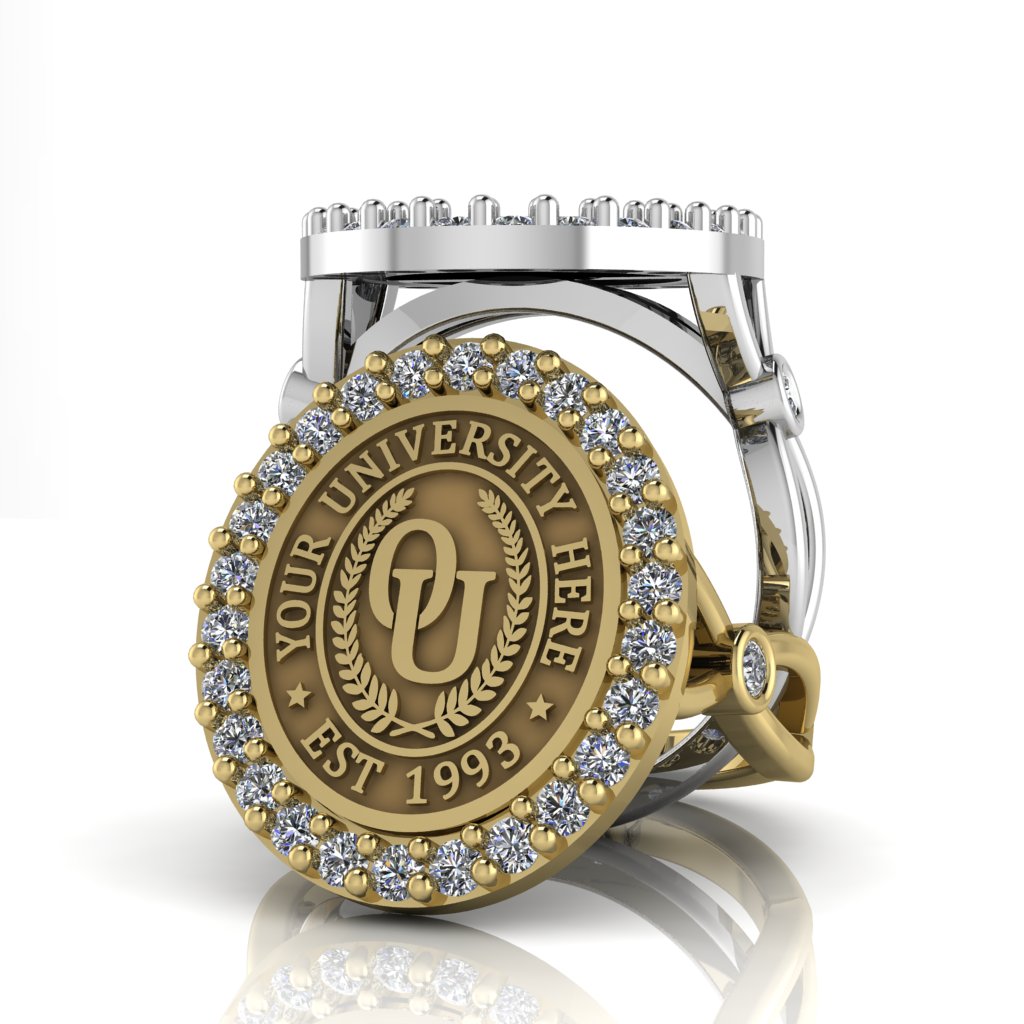 Circum Oval | Infinity Bezel Band Custom Collage Ring