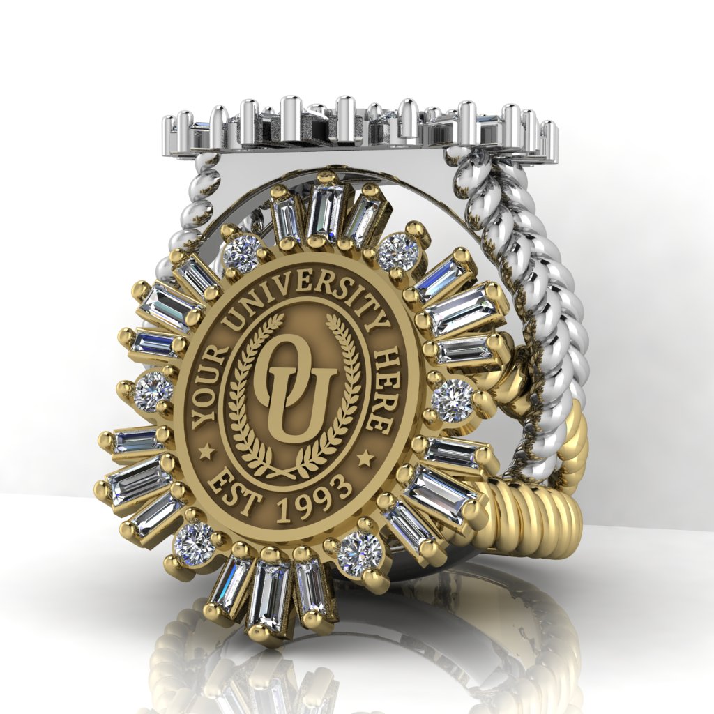 Tramontana Oval | V-Rope Band Custom Collage Ring