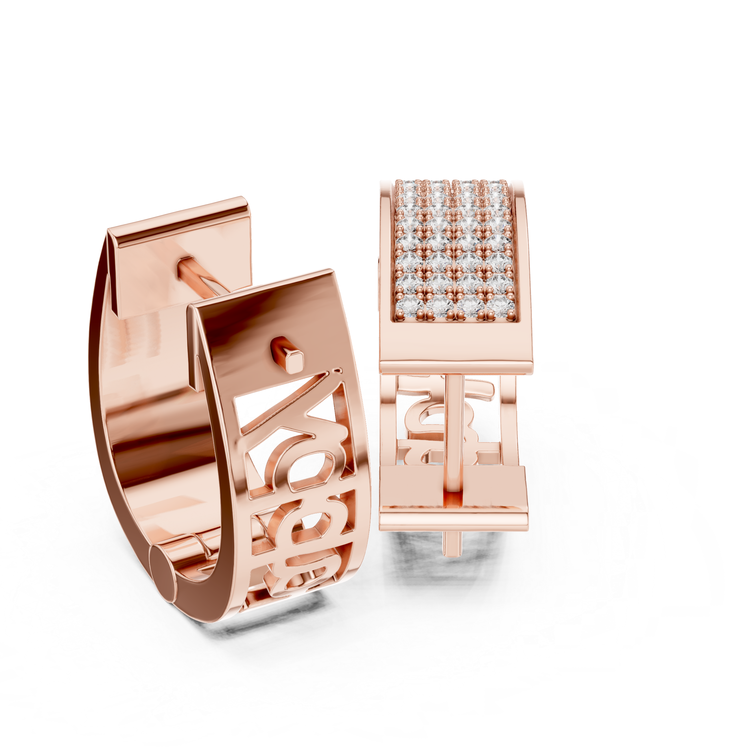 Luxury Wide Pavé Diamond Hoop Earrings