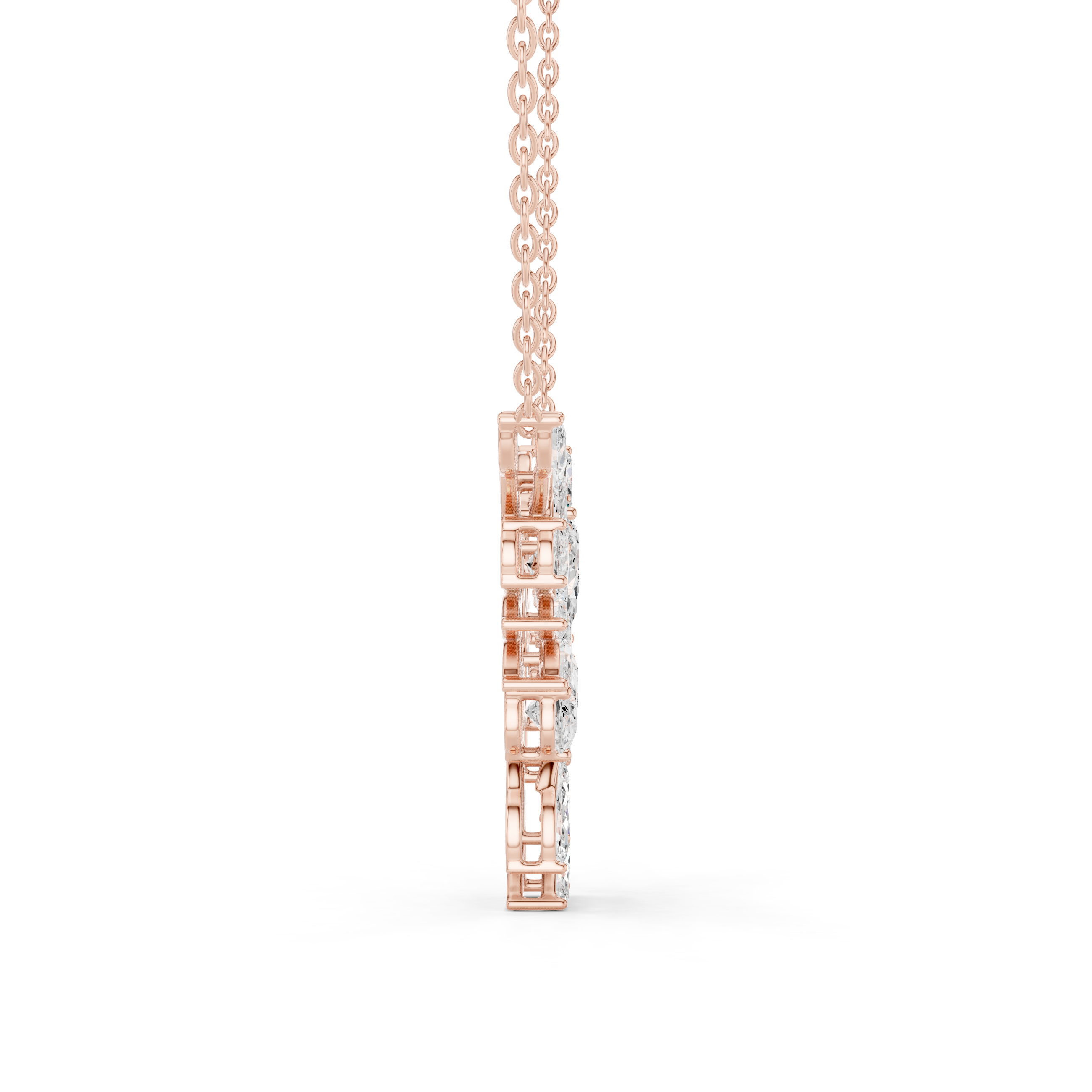 Nature-Inspired Marquise & Pear Diamond Statement Necklace