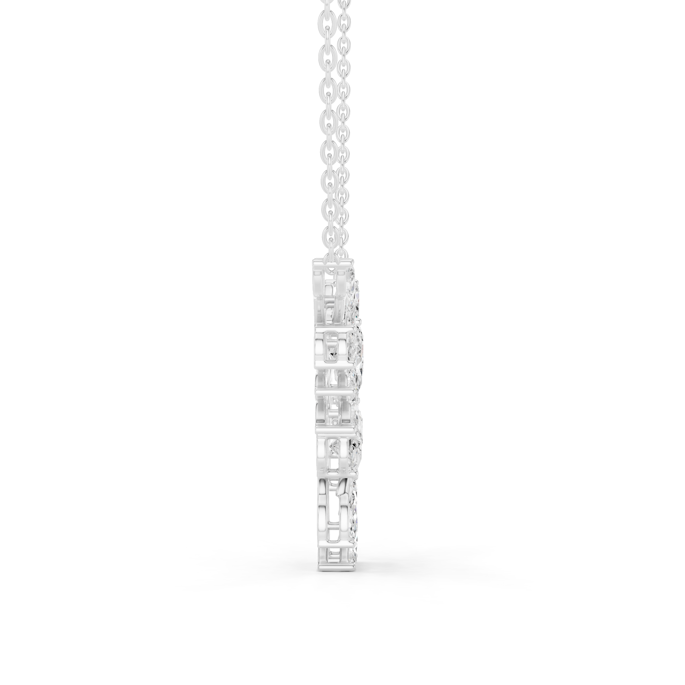 Nature-Inspired Marquise & Pear Diamond Statement Necklace