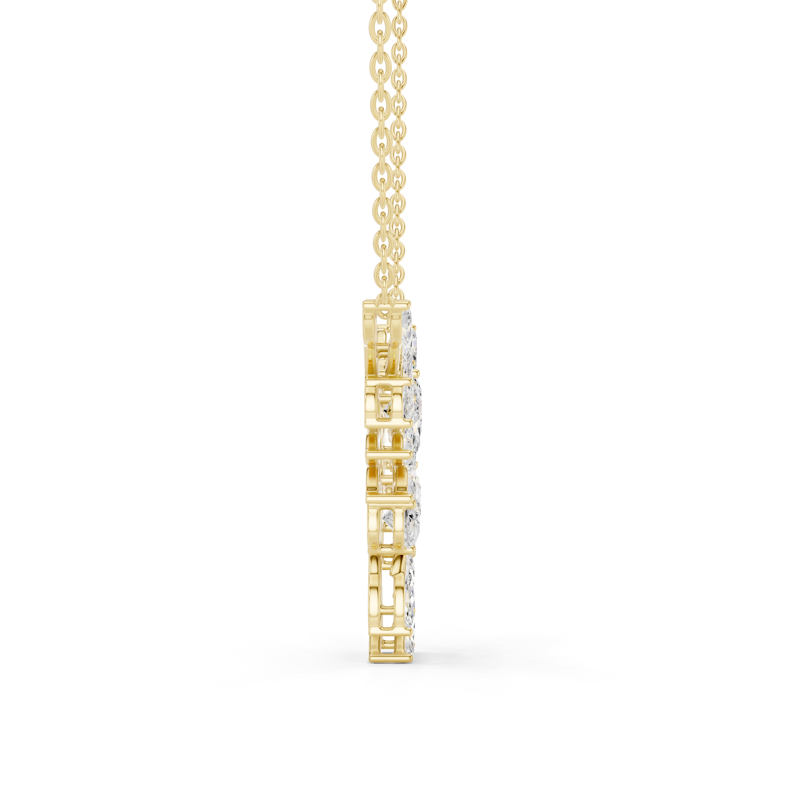 Nature-Inspired Marquise & Pear Diamond Statement Necklace