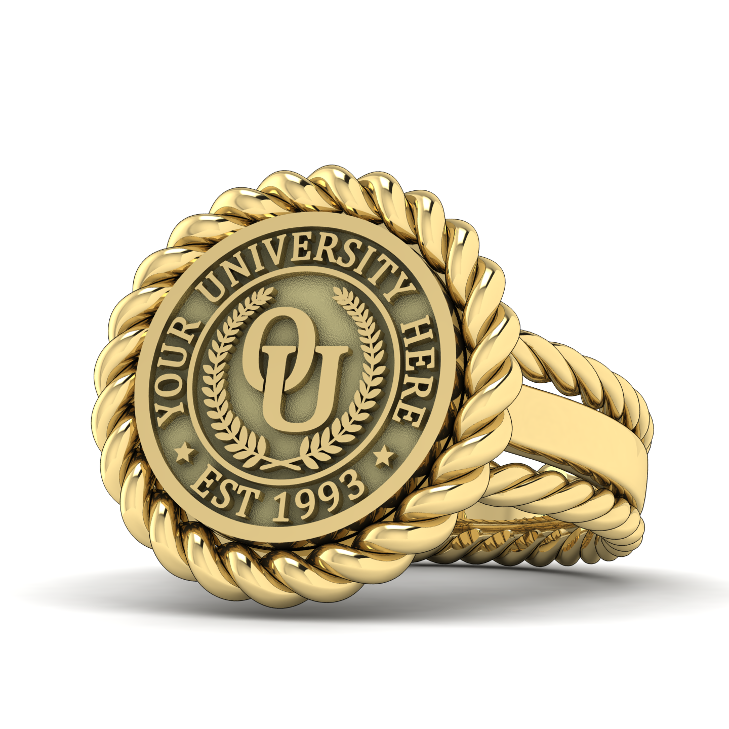 Lubid | Rope Edge Band Custom College Ring