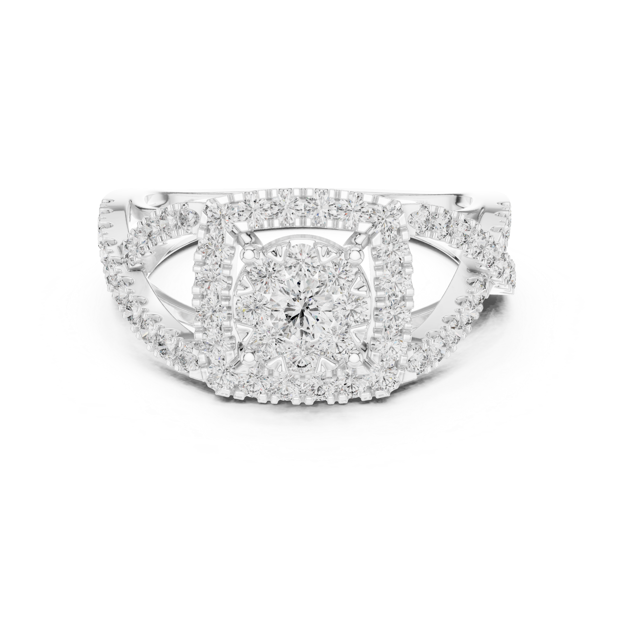 Vintage Floral Diamond Ring with Filigree Gallery
