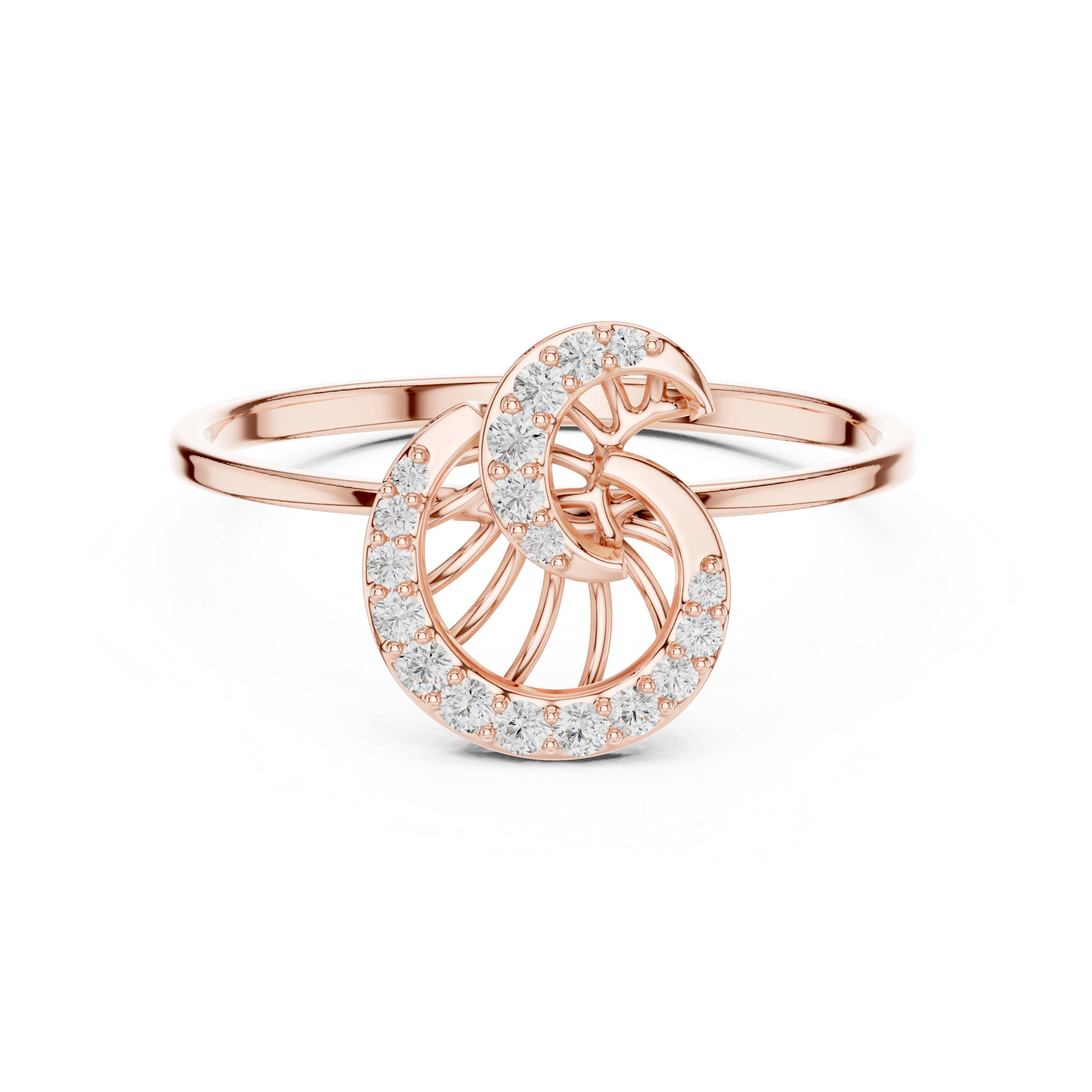 Luxury Spiral Diamond Ring