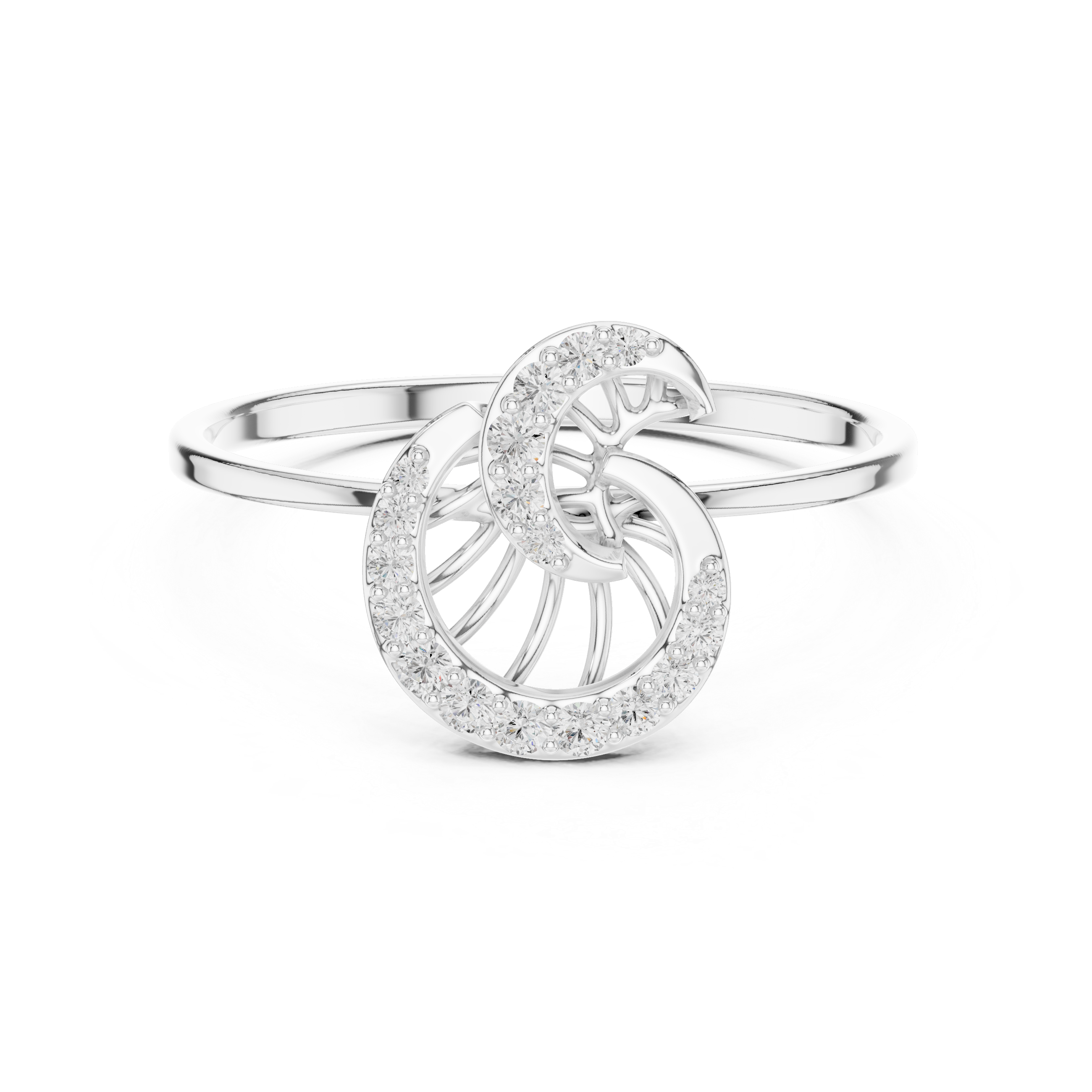 Luxury Spiral Diamond Ring