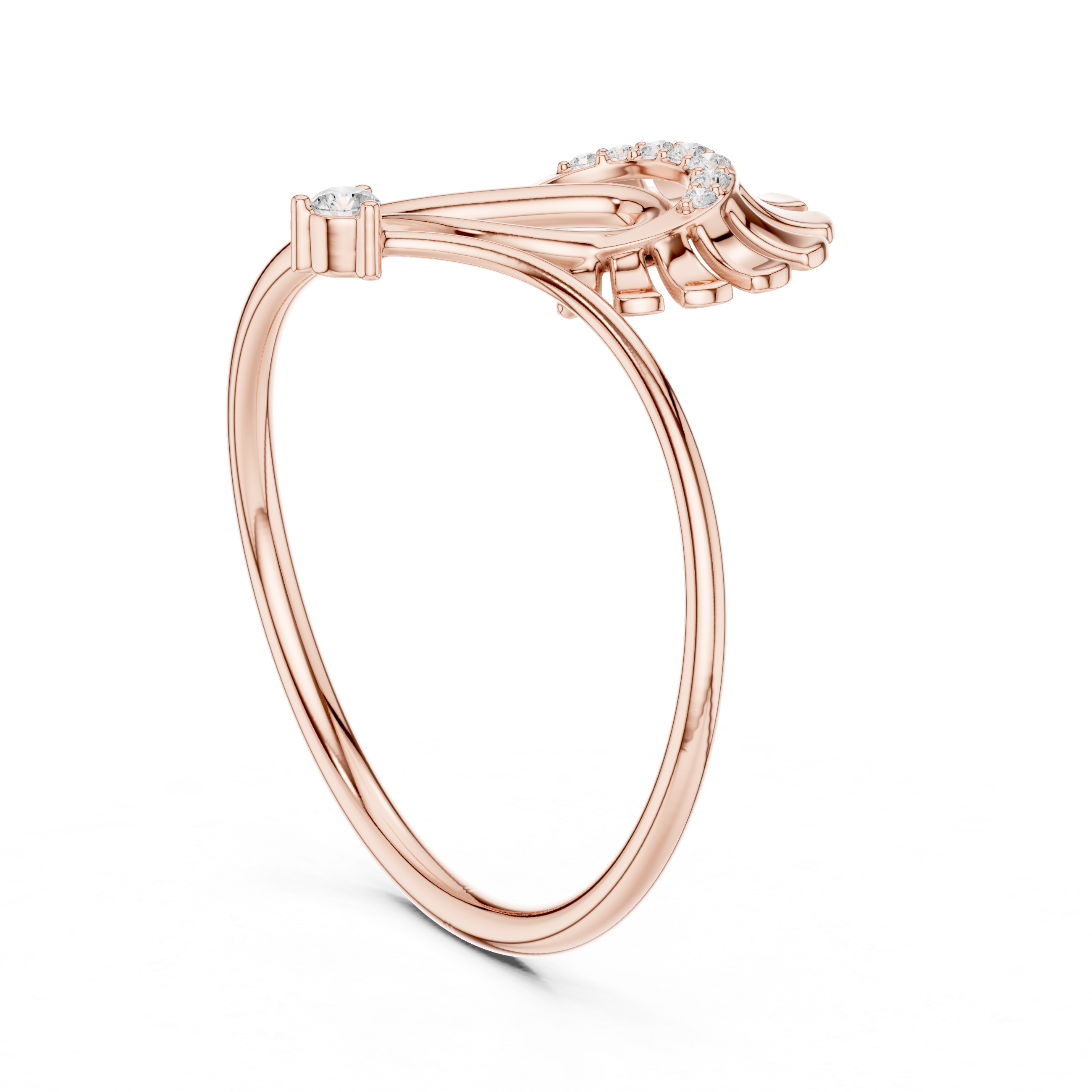 Luxury Sunrise Diamond Ring