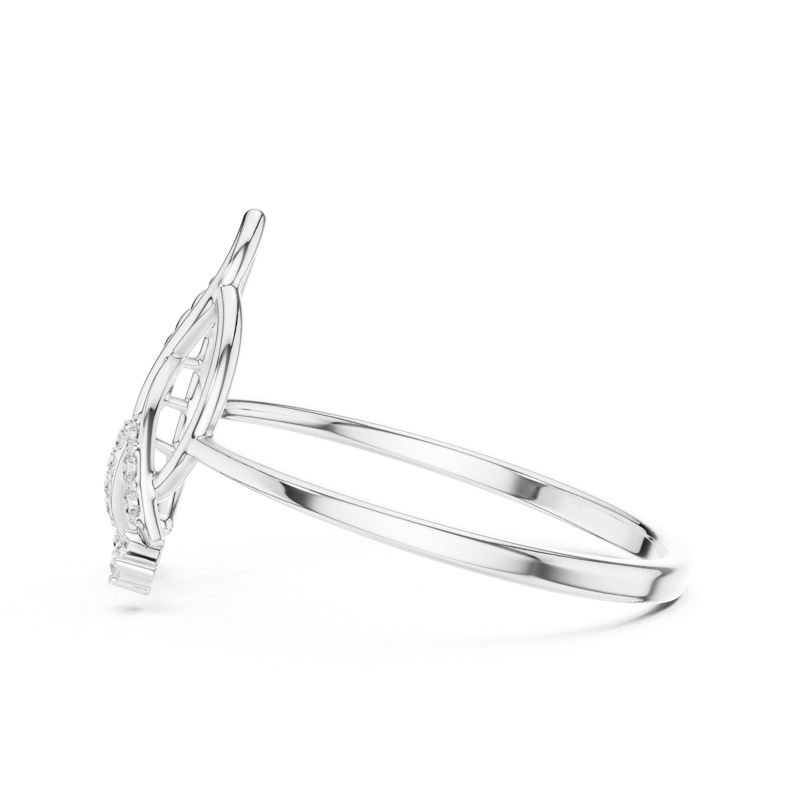 Luxury Leaf Diamond Ring