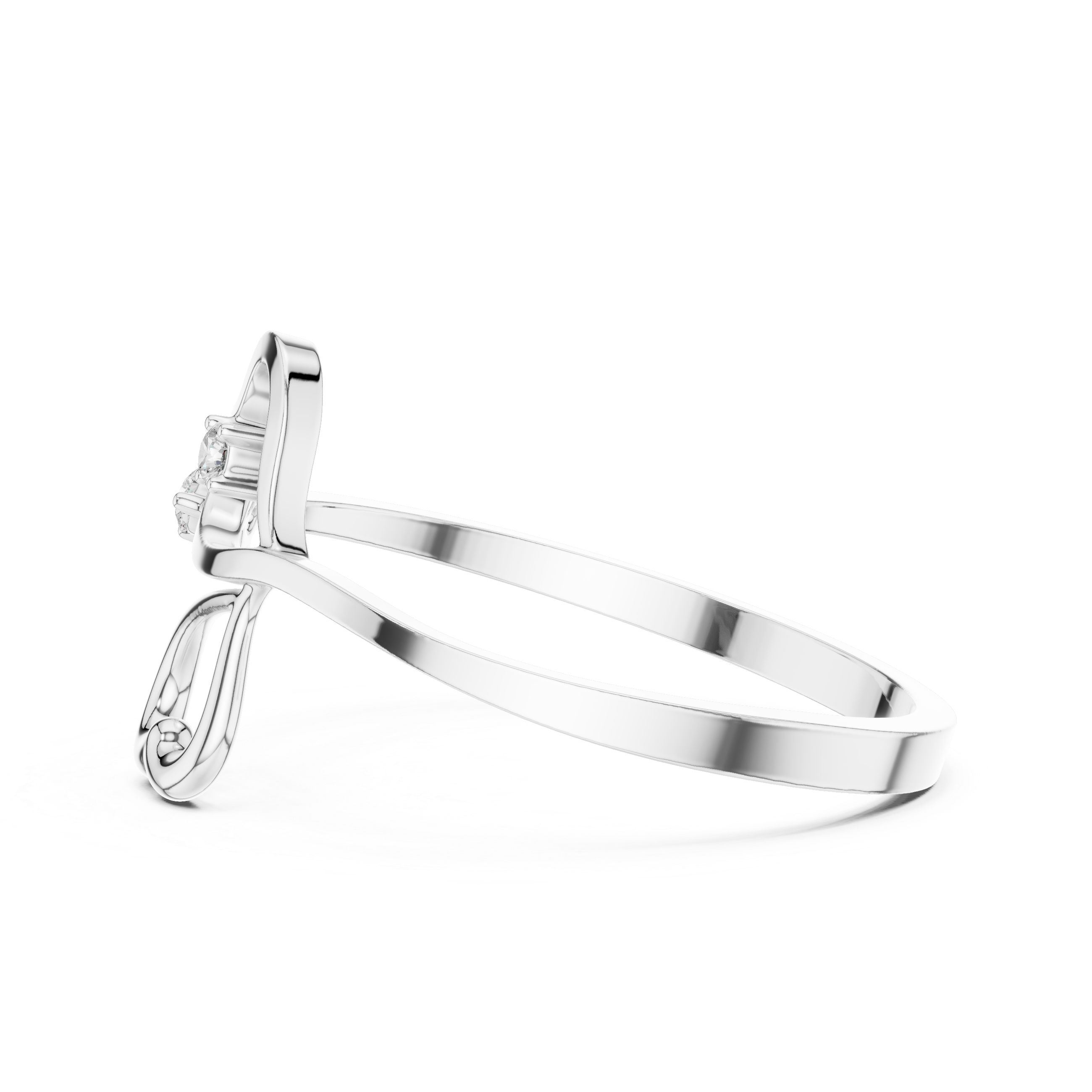 Luxury Double Heart Diamond Ring