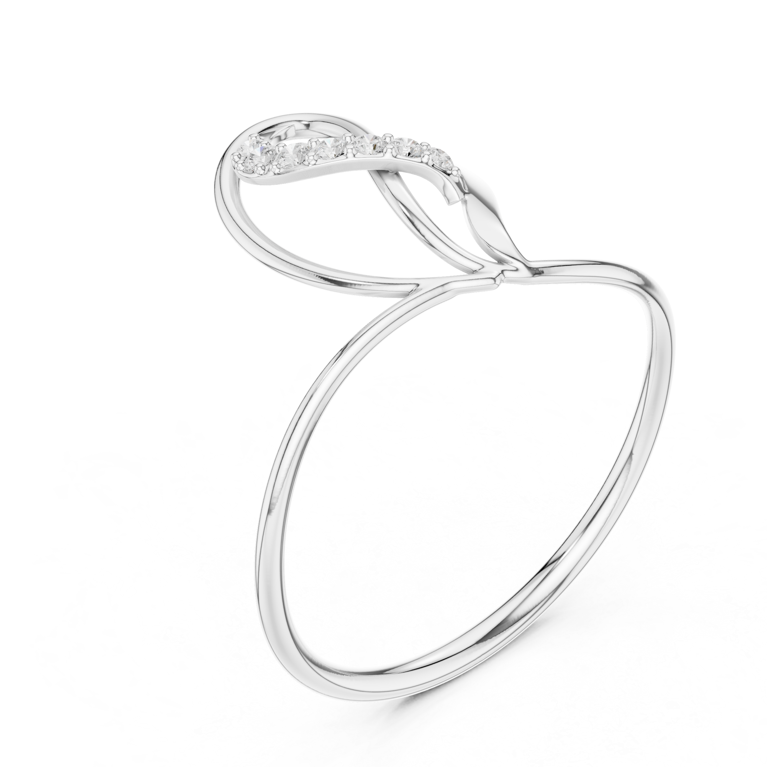 Luxury Twin Heart Diamond Ring
