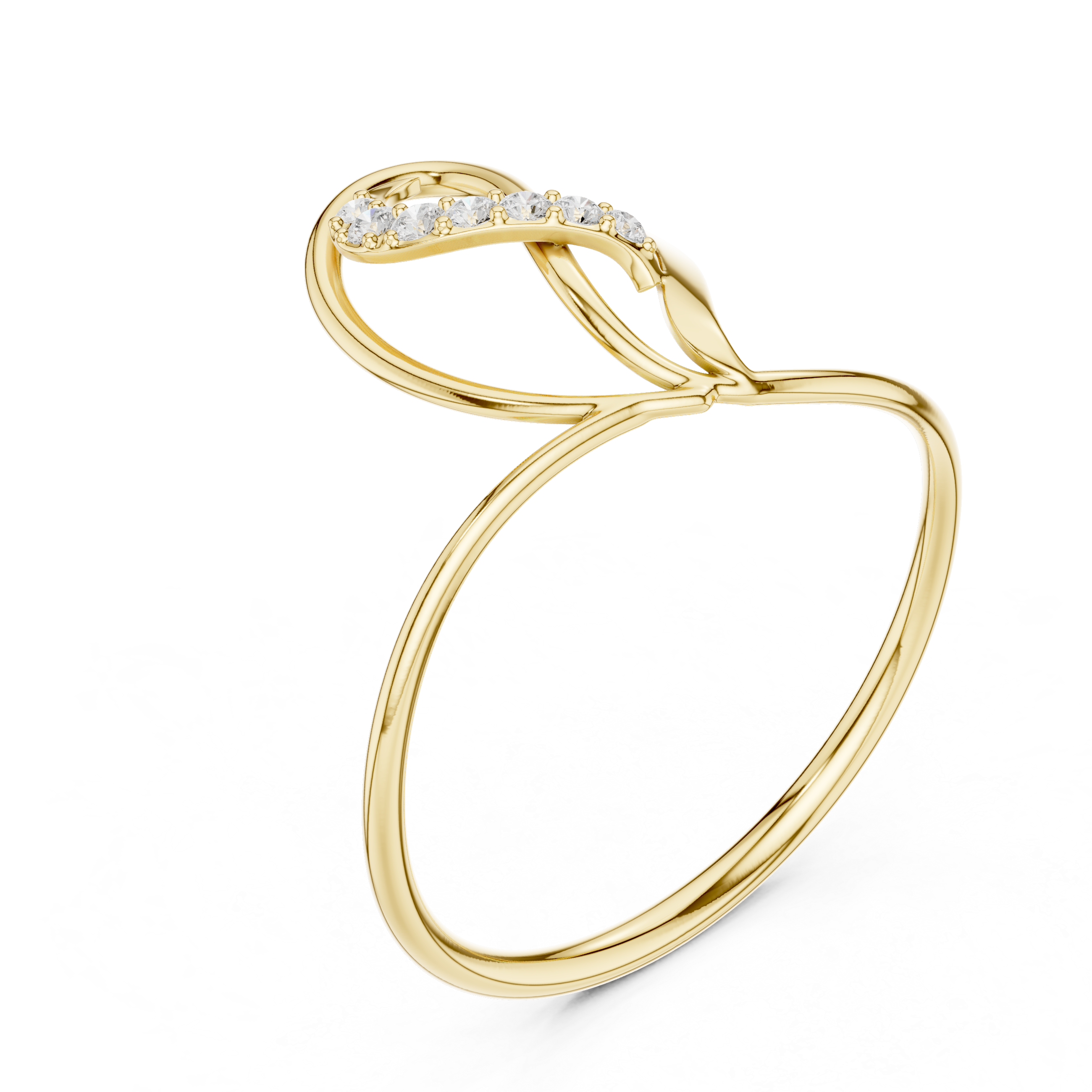 Luxury Twin Heart Diamond Ring