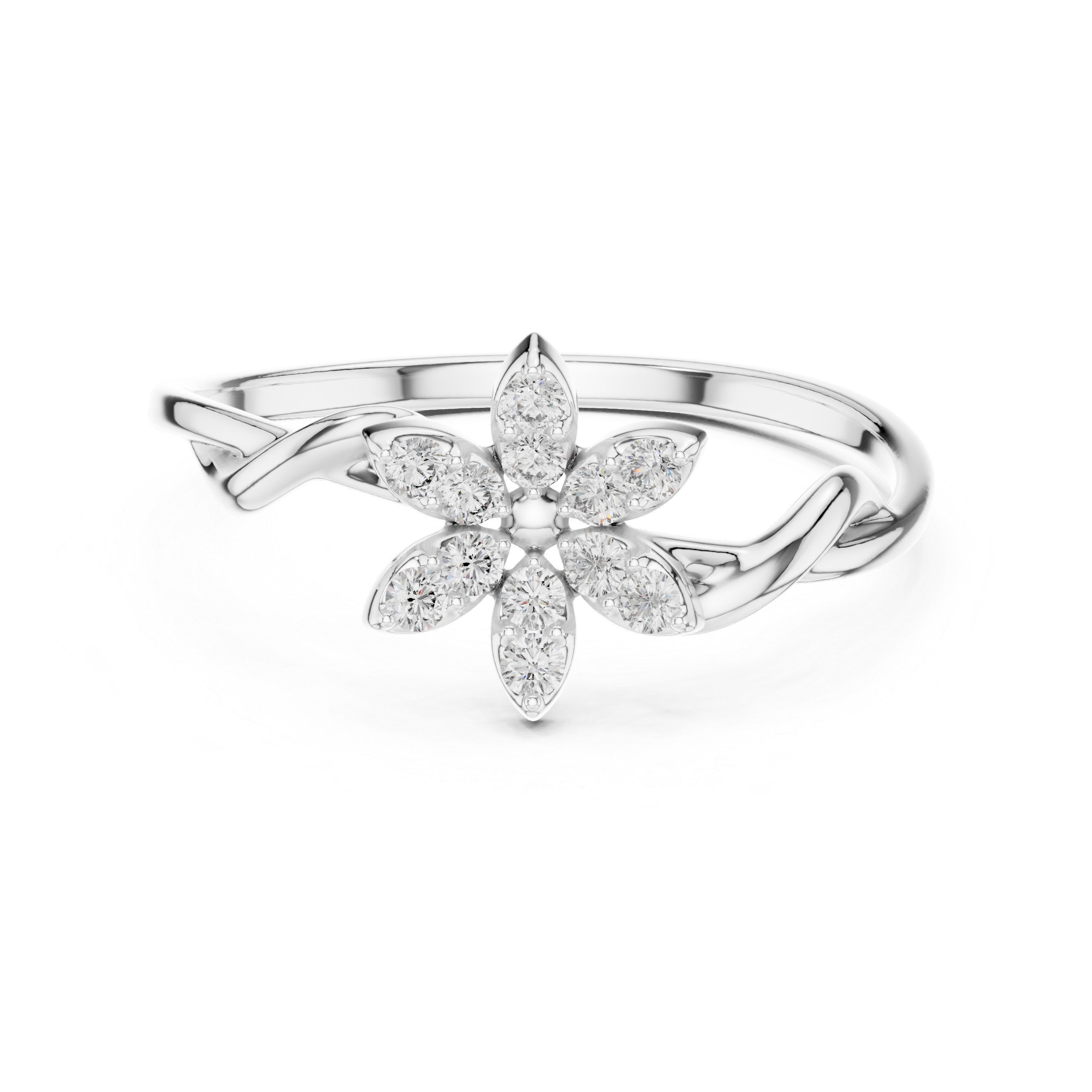 Luxury Floral Diamond Ring