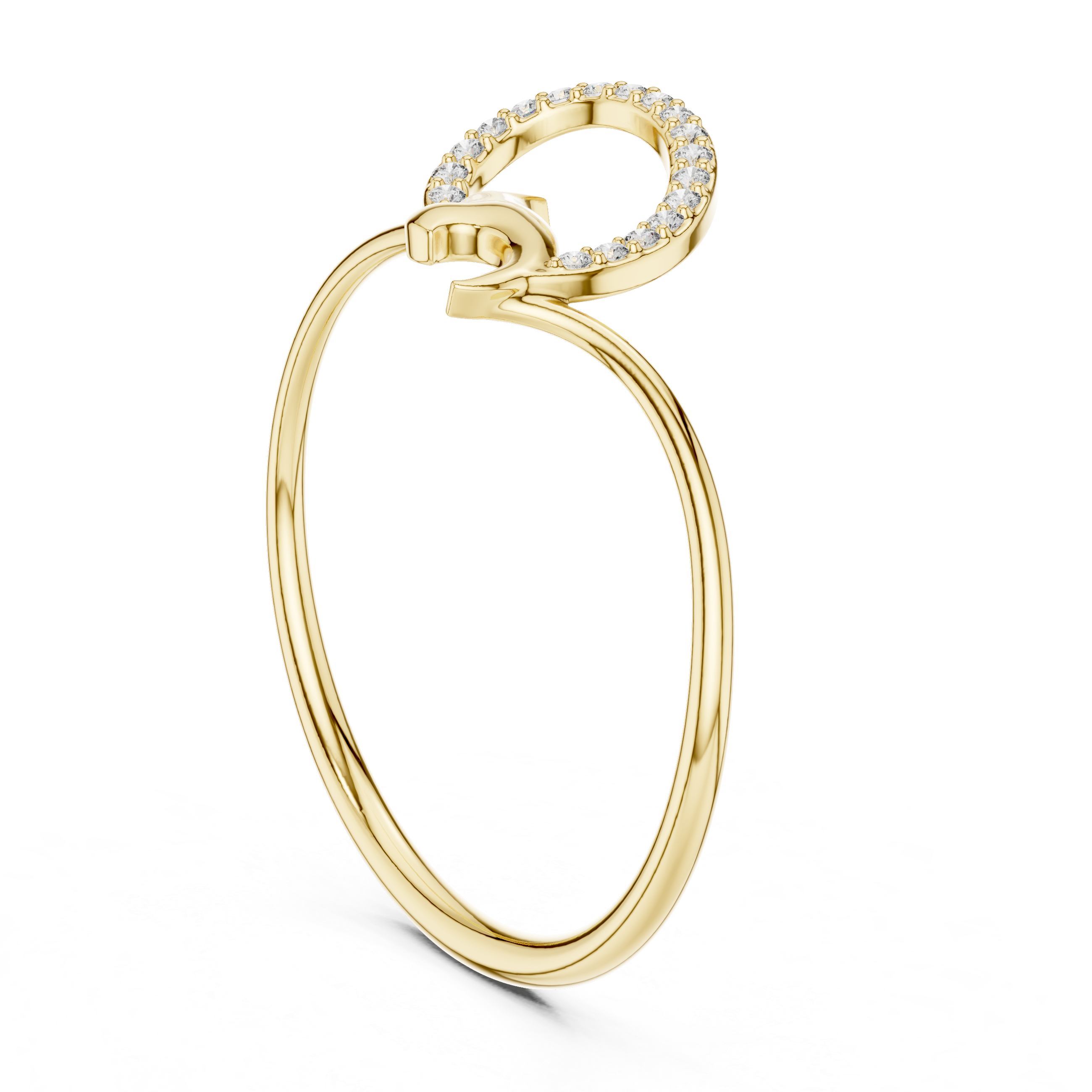 Luxury Crescent Diamond Ring