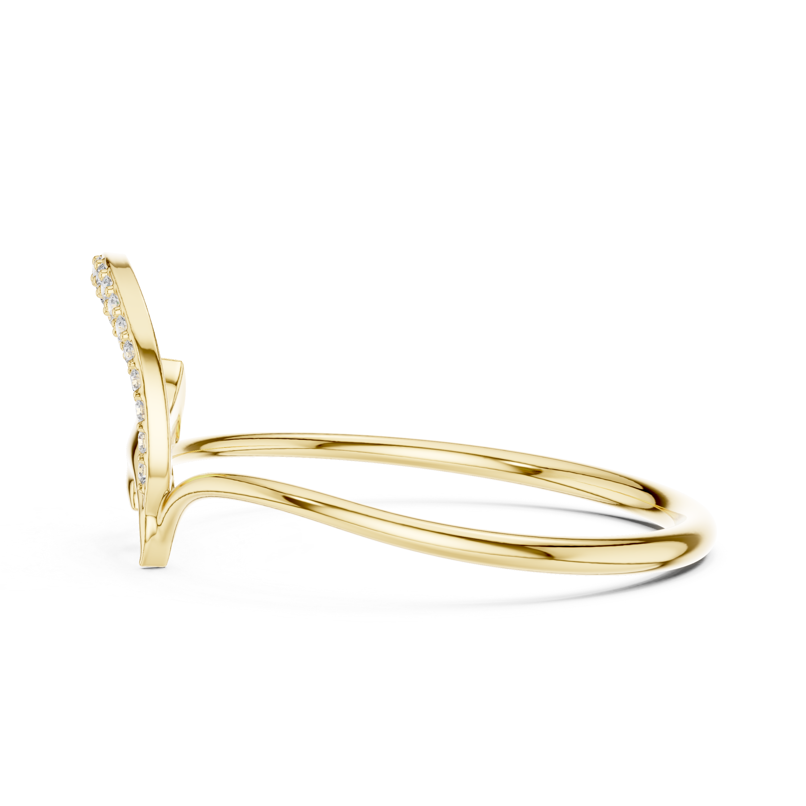 Luxury Crescent Diamond Ring