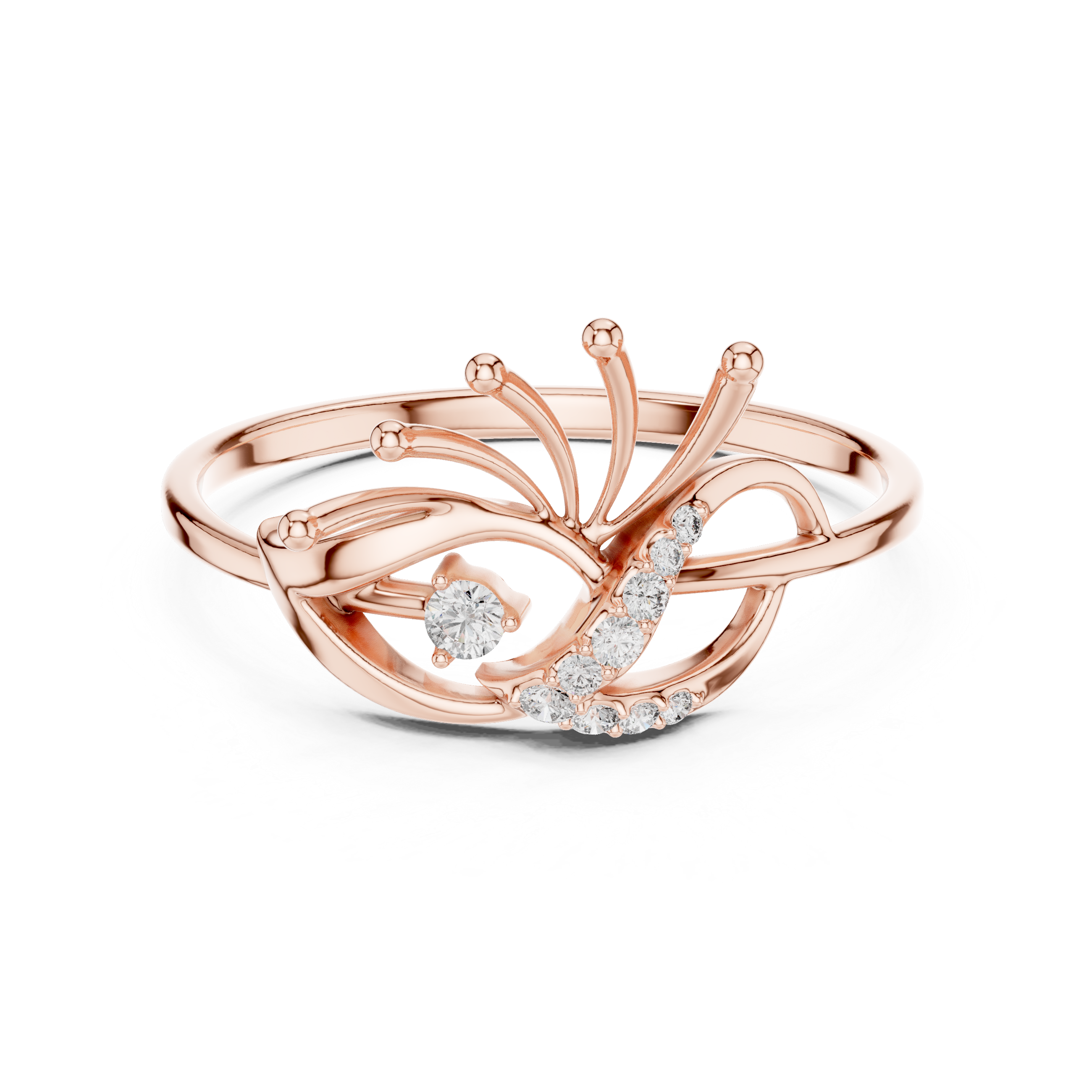 Luxury Abstract Diamond Ring