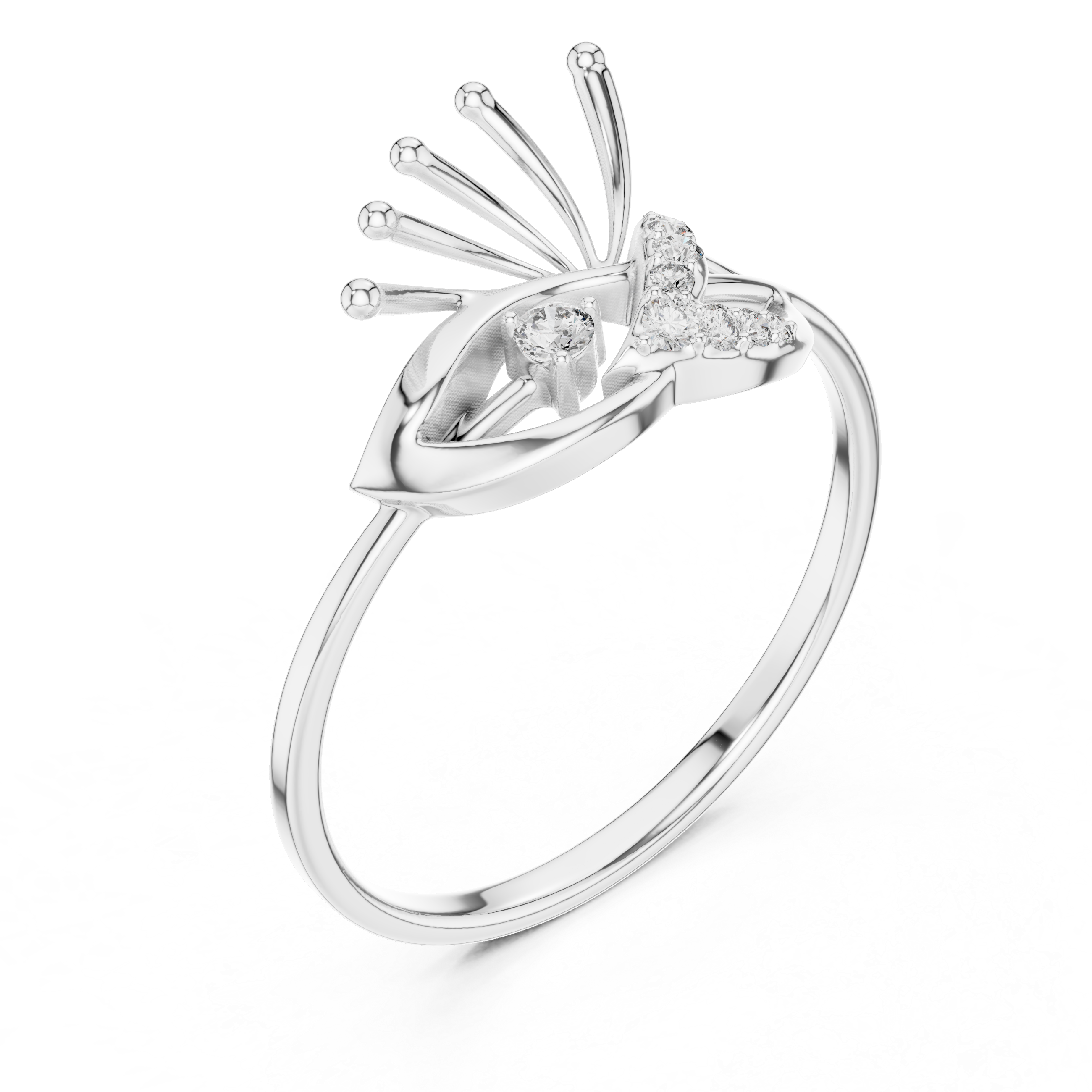 Luxury Abstract Diamond Ring