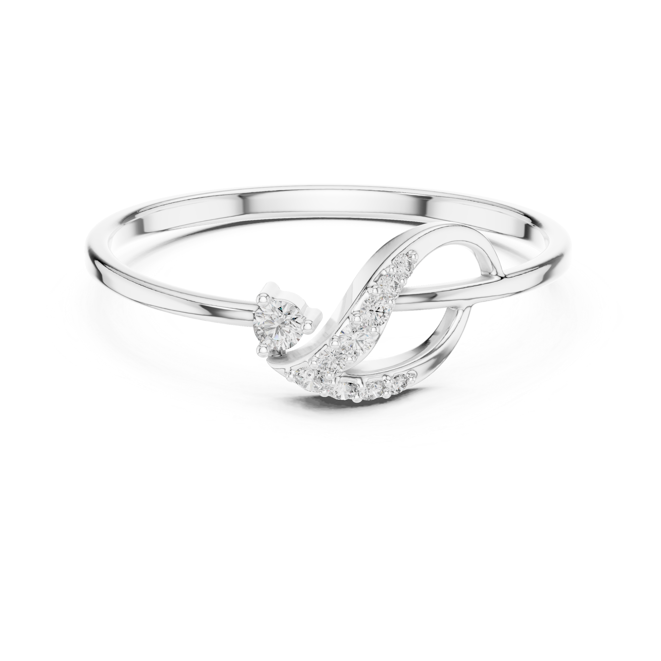 Luxury Wave Diamond Ring
